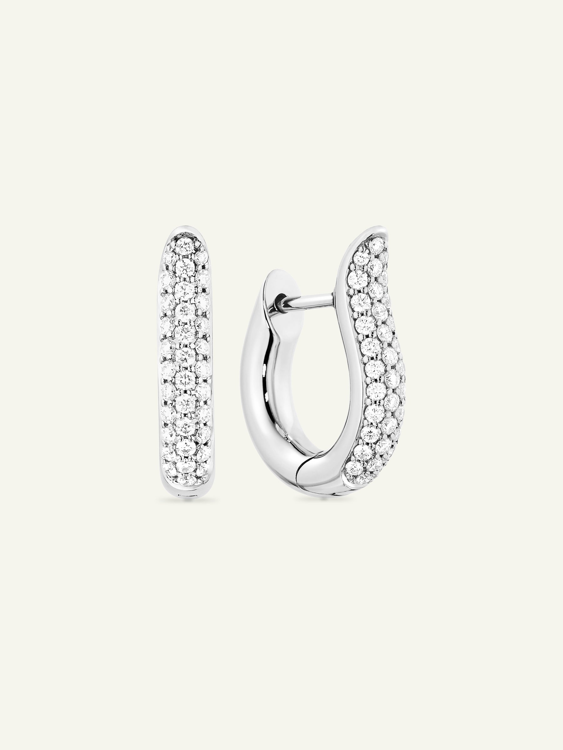 SIGNATURE Earrings Hoop Diamond Pavé
