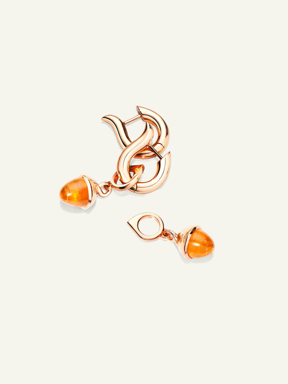 SIGNATURE Earrings Hoop small 18K Roségold