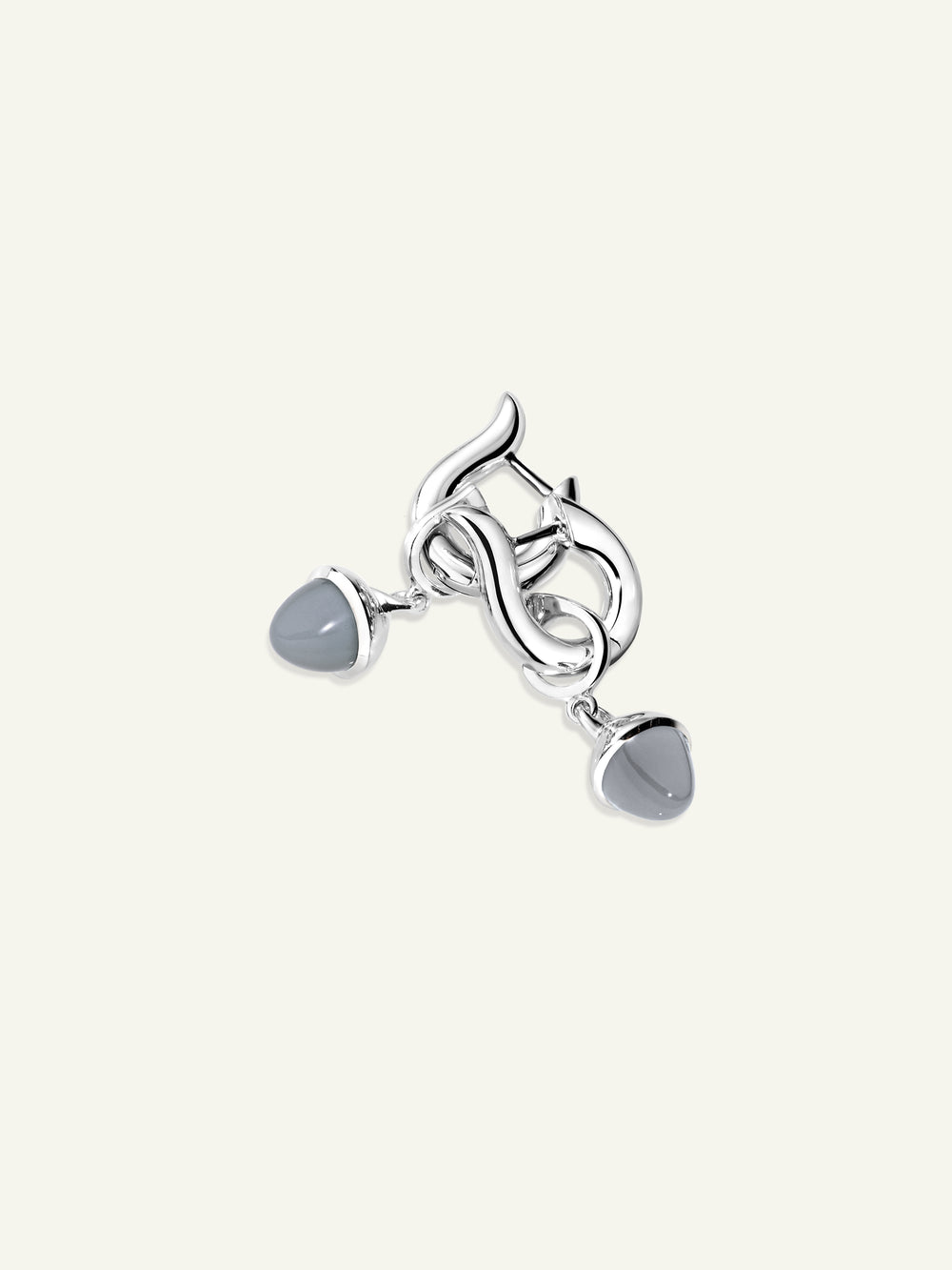 SIGNATURE Earrings Hoop small 18K Weißgold