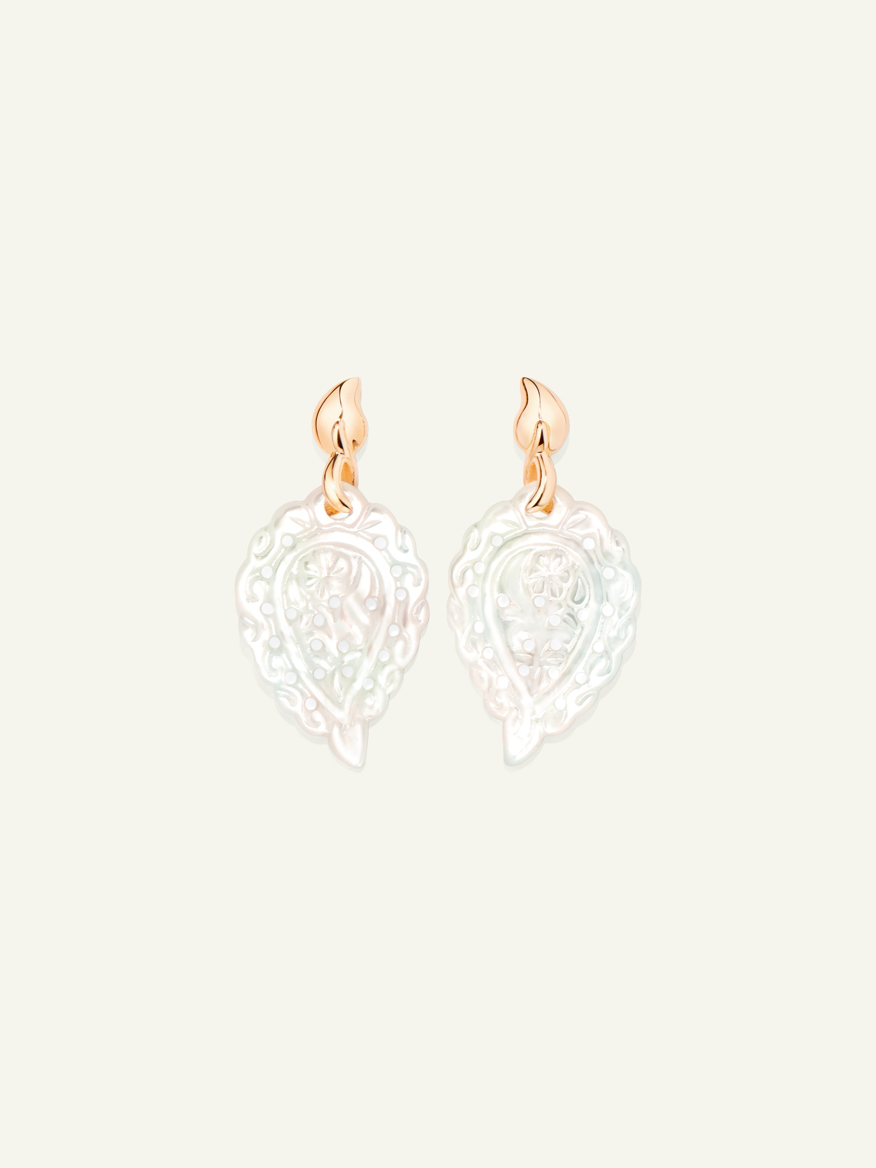 E-IND-MPw-rg | INDIA Earrings with Mother of Pearl