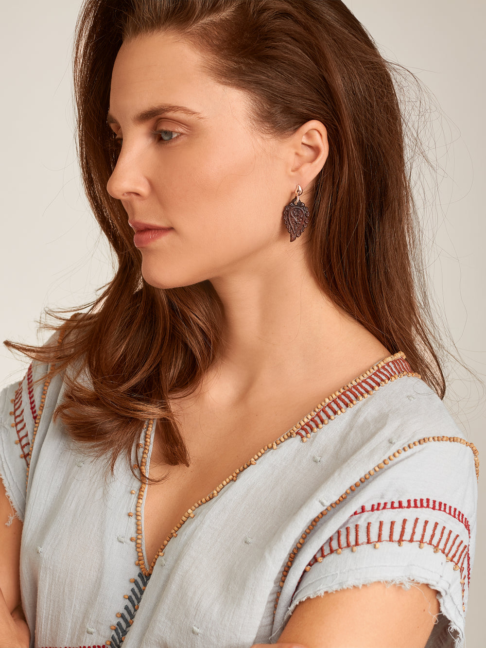 INDIA Ohrringe mit Snakewood