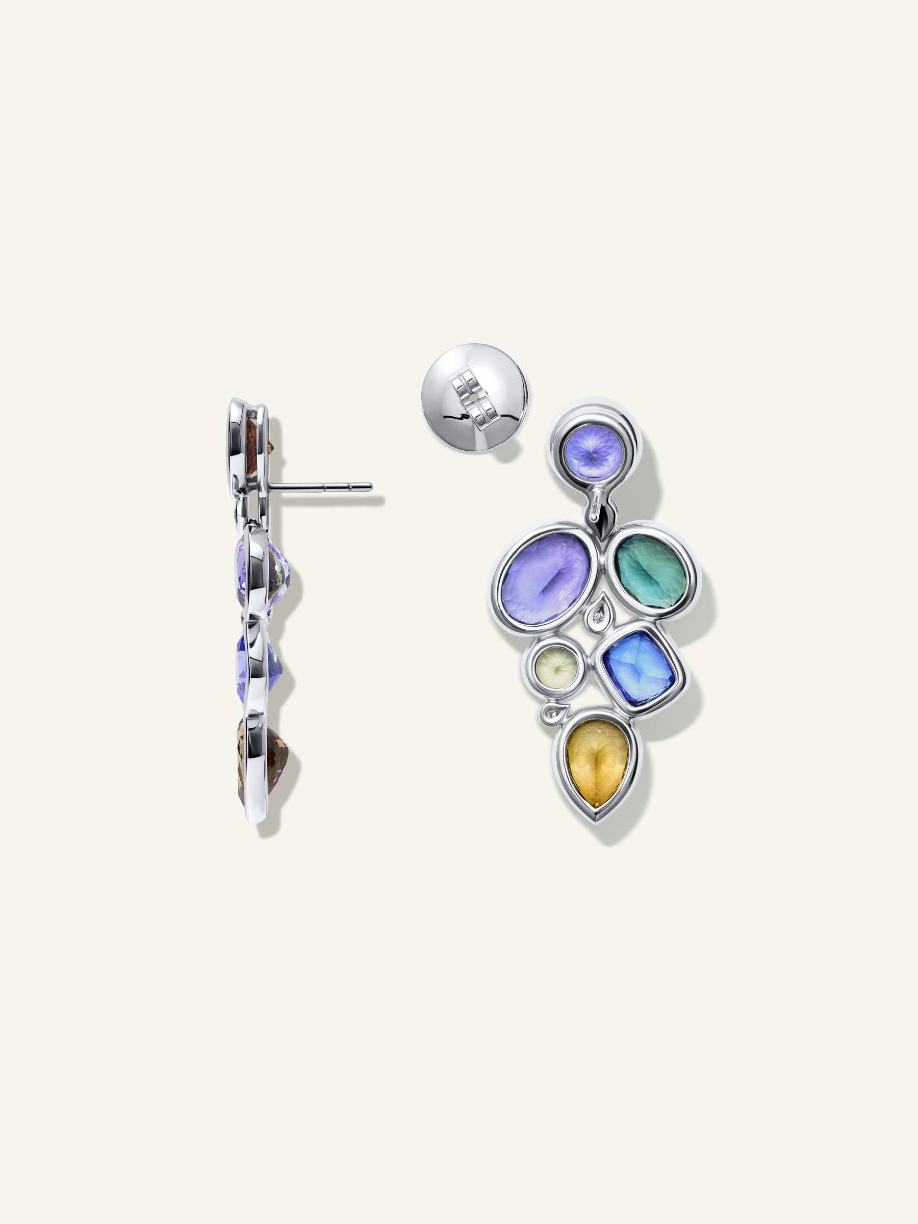 JULIA Earrings with Fancy Tanzanites