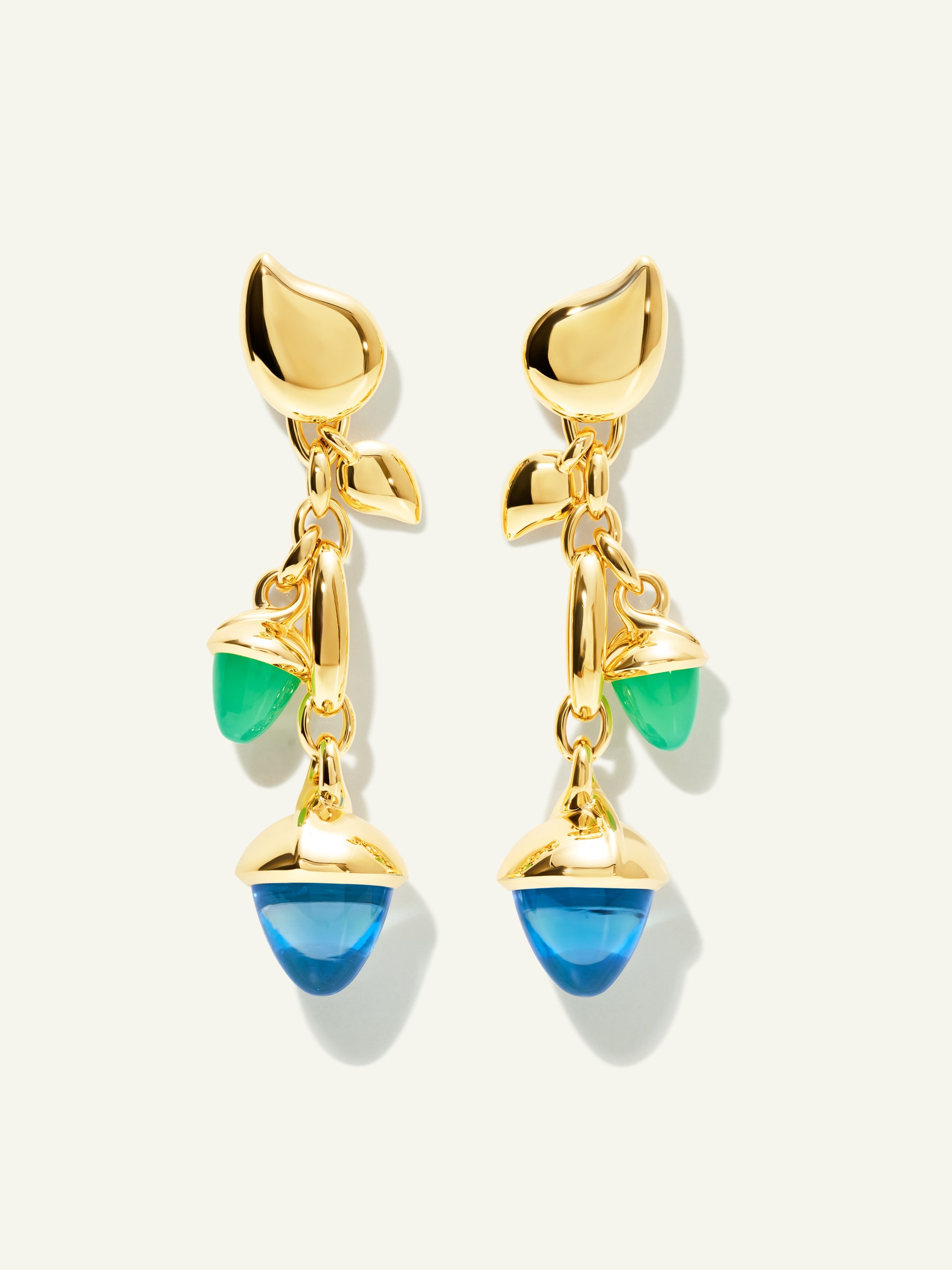 MIKADO Dangling 2 Acorn Ohrringe in 'Lagoon'