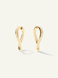 Earrings SIGNATURE Hoop Twisted Drop mit Diamant Pavé