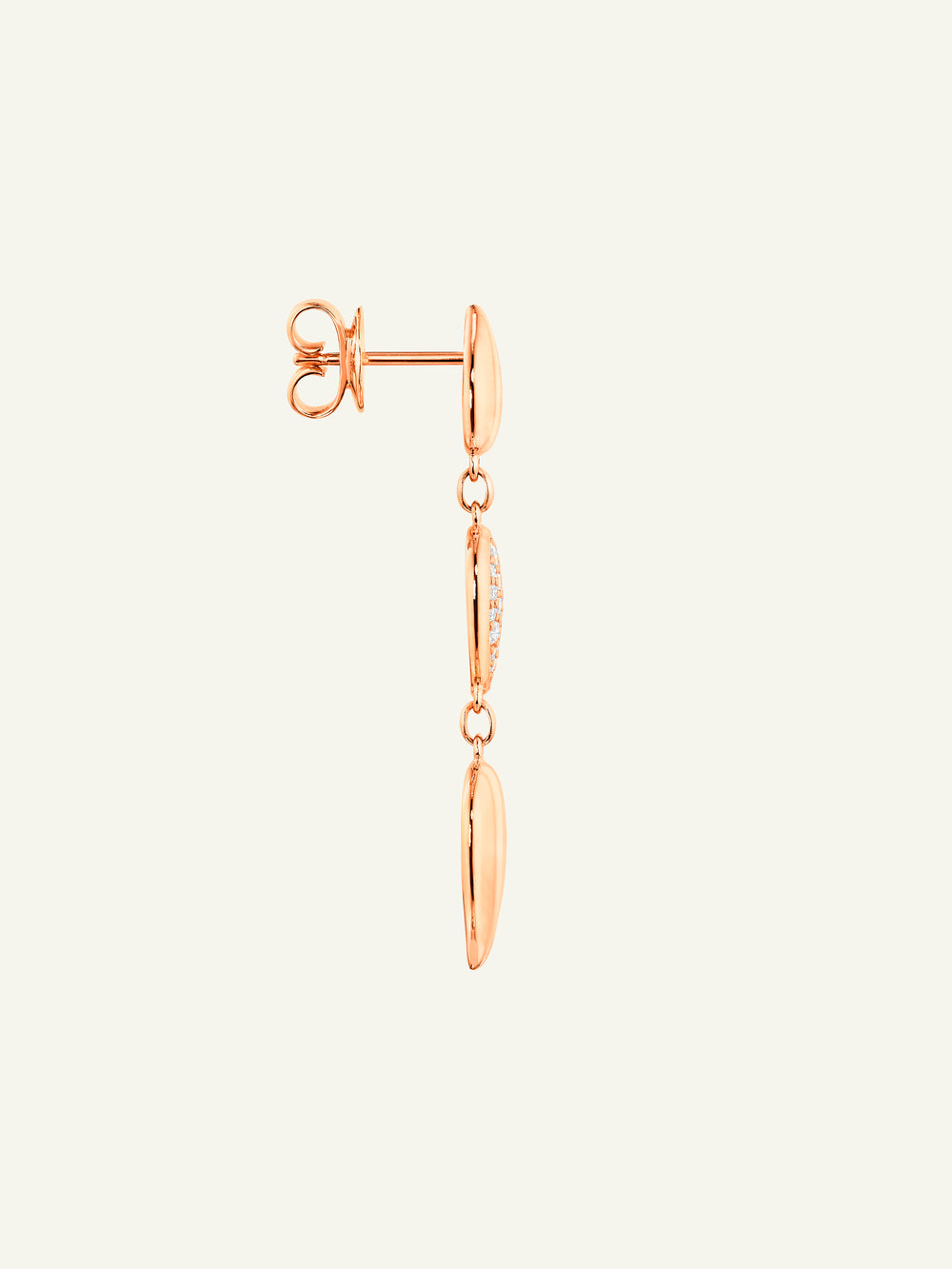 Earrings SIGNATURE Wave - 3 drop elements - Diamond Pavé mit Diamant Pavé