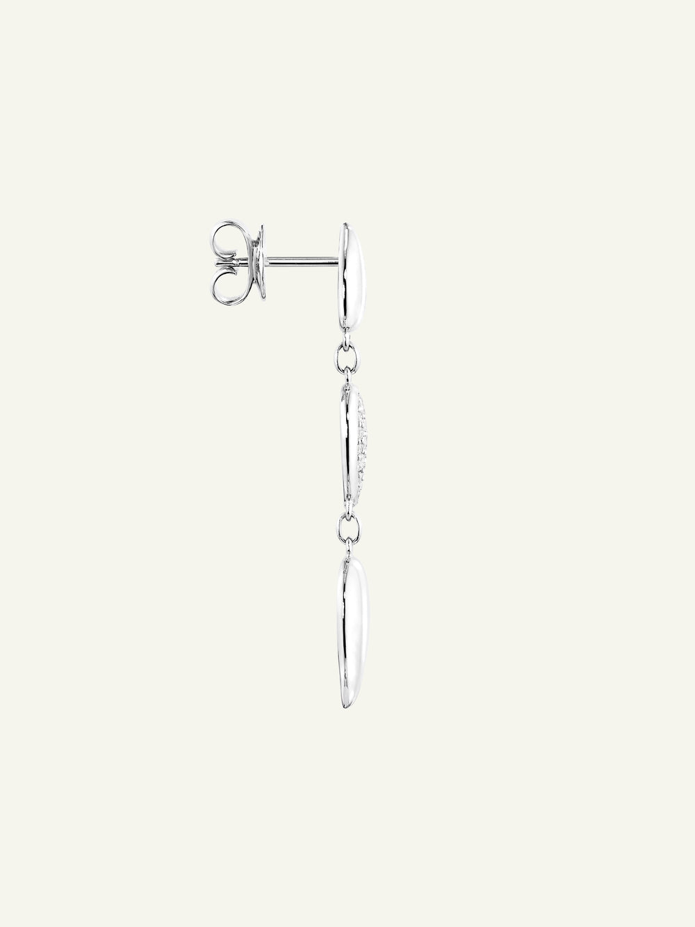 Earrings SIGNATURE Wave - 3 drop elements - Diamond Pavé mit Diamant Pavé