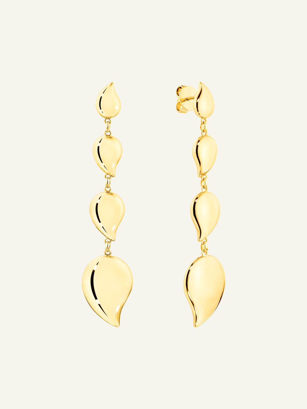 Earrings SIGNATURE Wave - 4 drop elements 18K Gelbgold