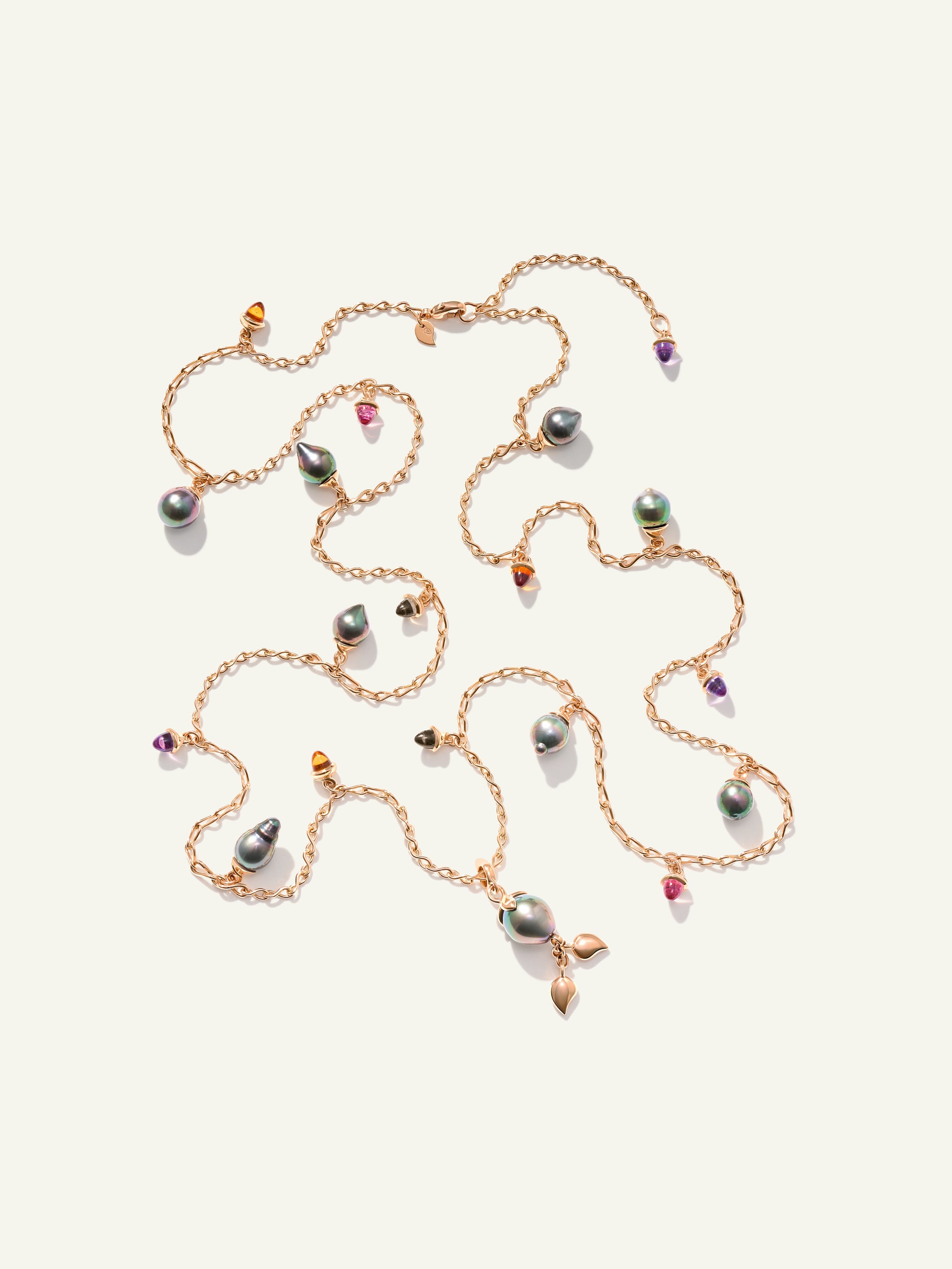 Necklace GRAPES Tahitian Pearls 'Chestnut'