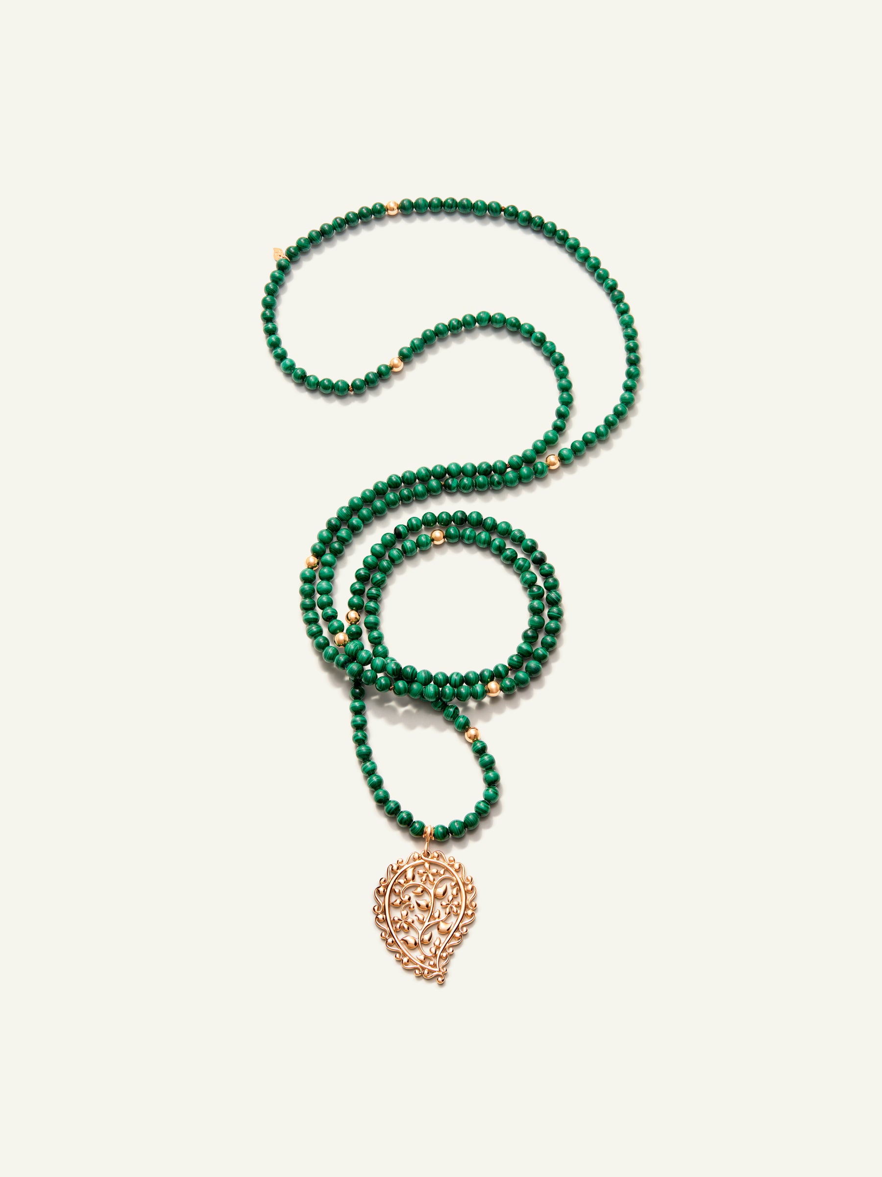 INDIA Dream Pendant Necklace with Malachite
