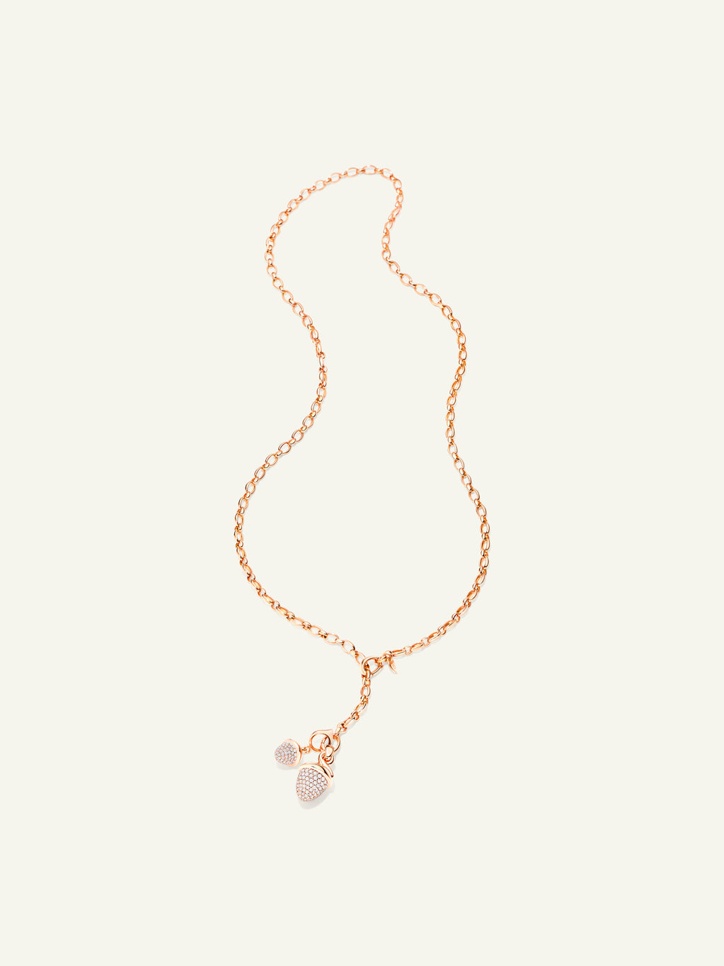 Necklace Lariat 60 cm 18K rose gold