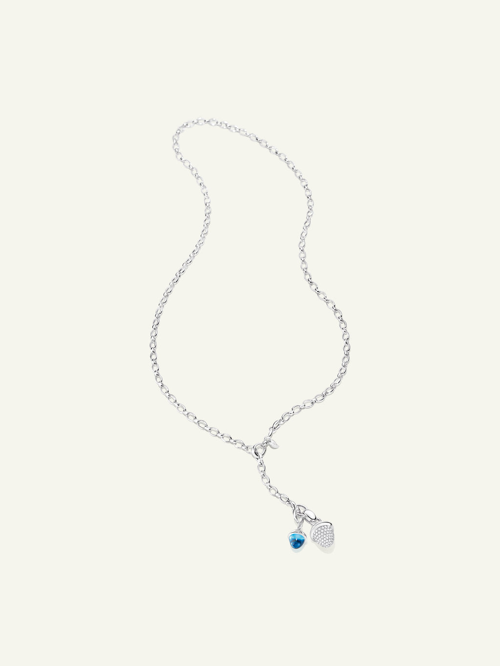 Necklace Lariat 60 cm 18K white gold