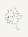 MIKADO Necklace, 100 cm in 'Ocean' with Diamond Pavé