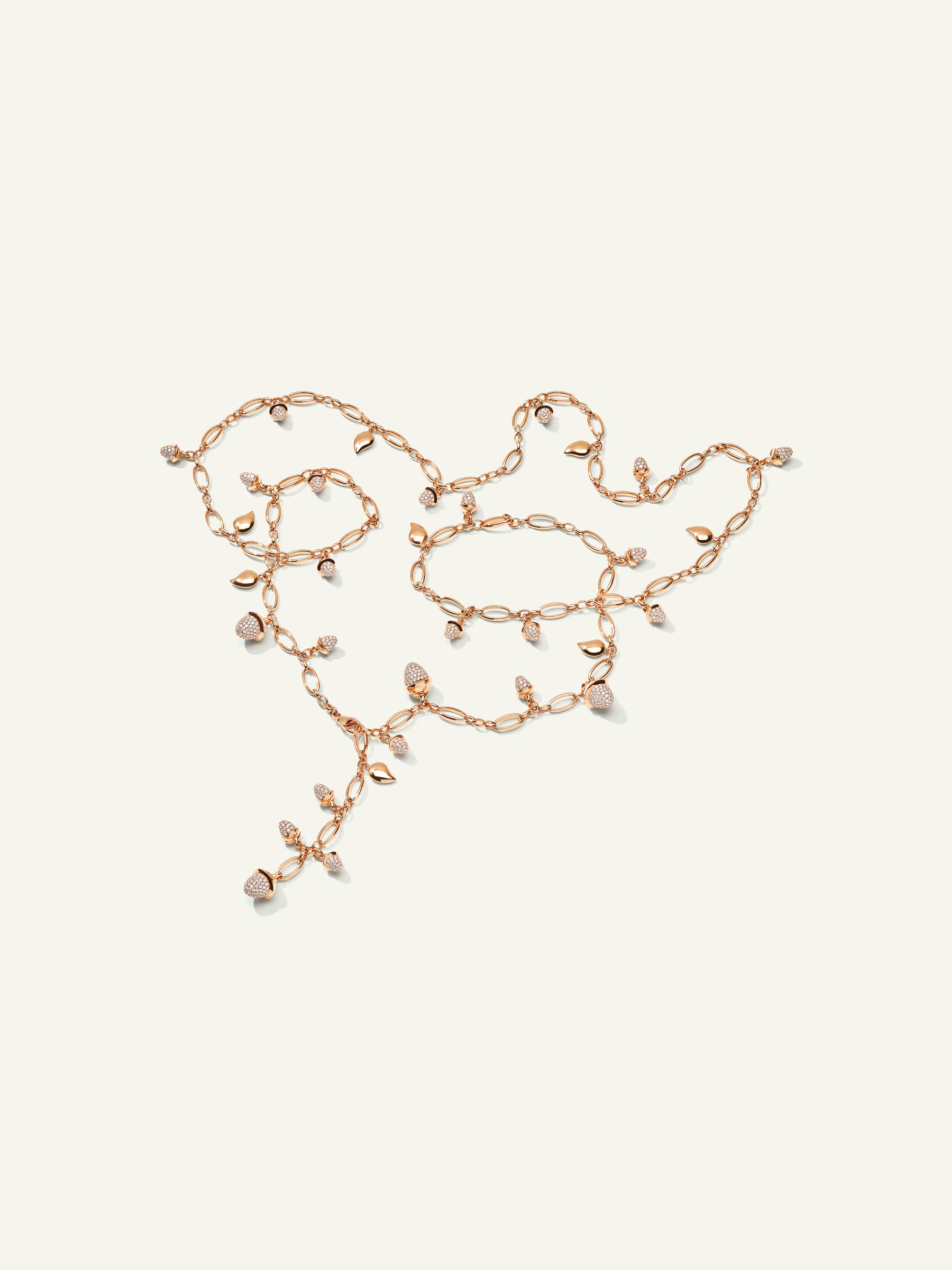 MIKADO Halskette, 100 cm mit Diamant Pavé