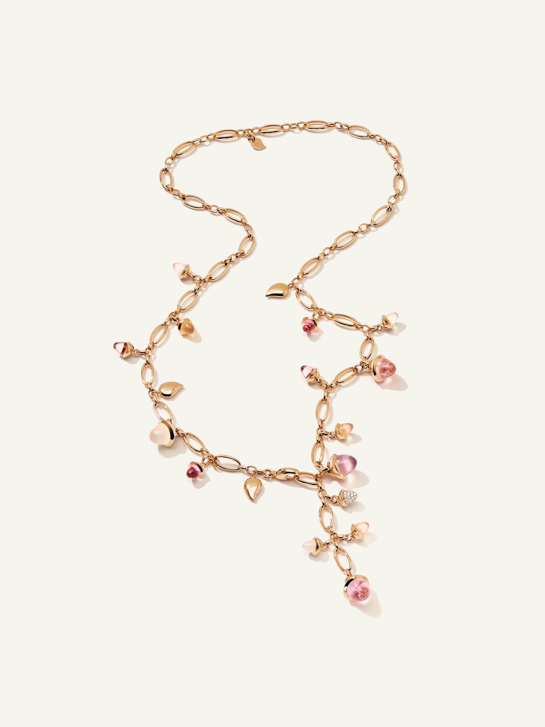 MIKADO Halskette, 56 cm in 'Blush' mit Diamond Pavé
