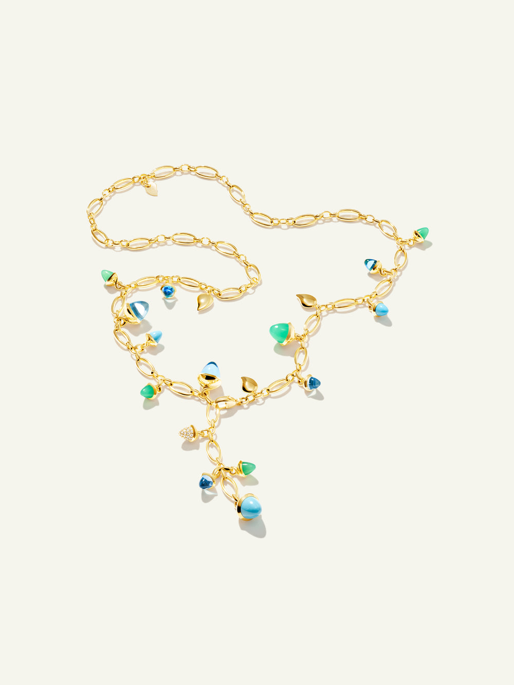 Necklace MIKADO 'Lagoon' with Diamond Pavé - 56cm 'Lagoon' mit Diamant Pavé - 56cm
