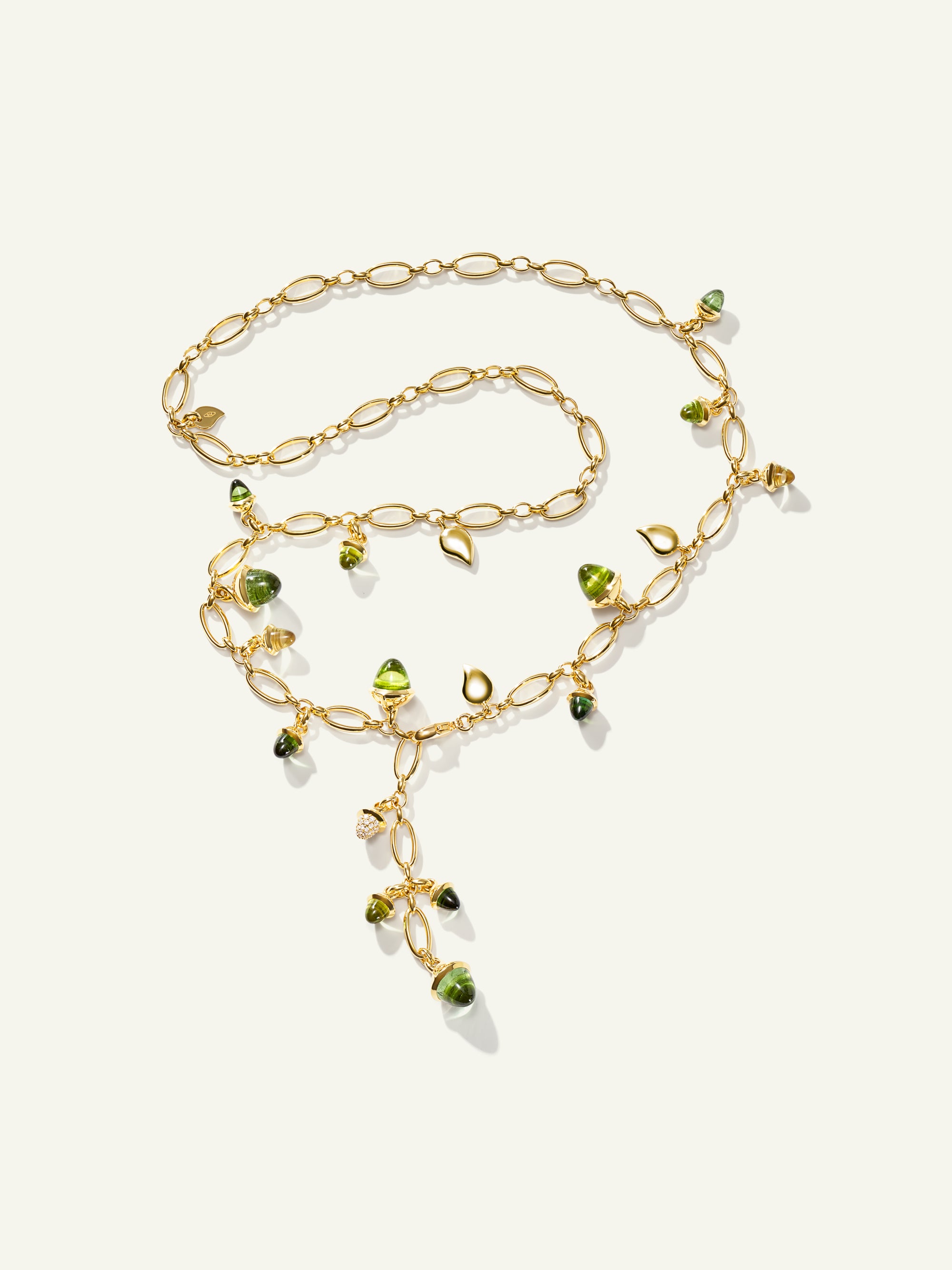 MIKADO Necklace, 56 cm in 'Rainforest' with Diamond Pavé