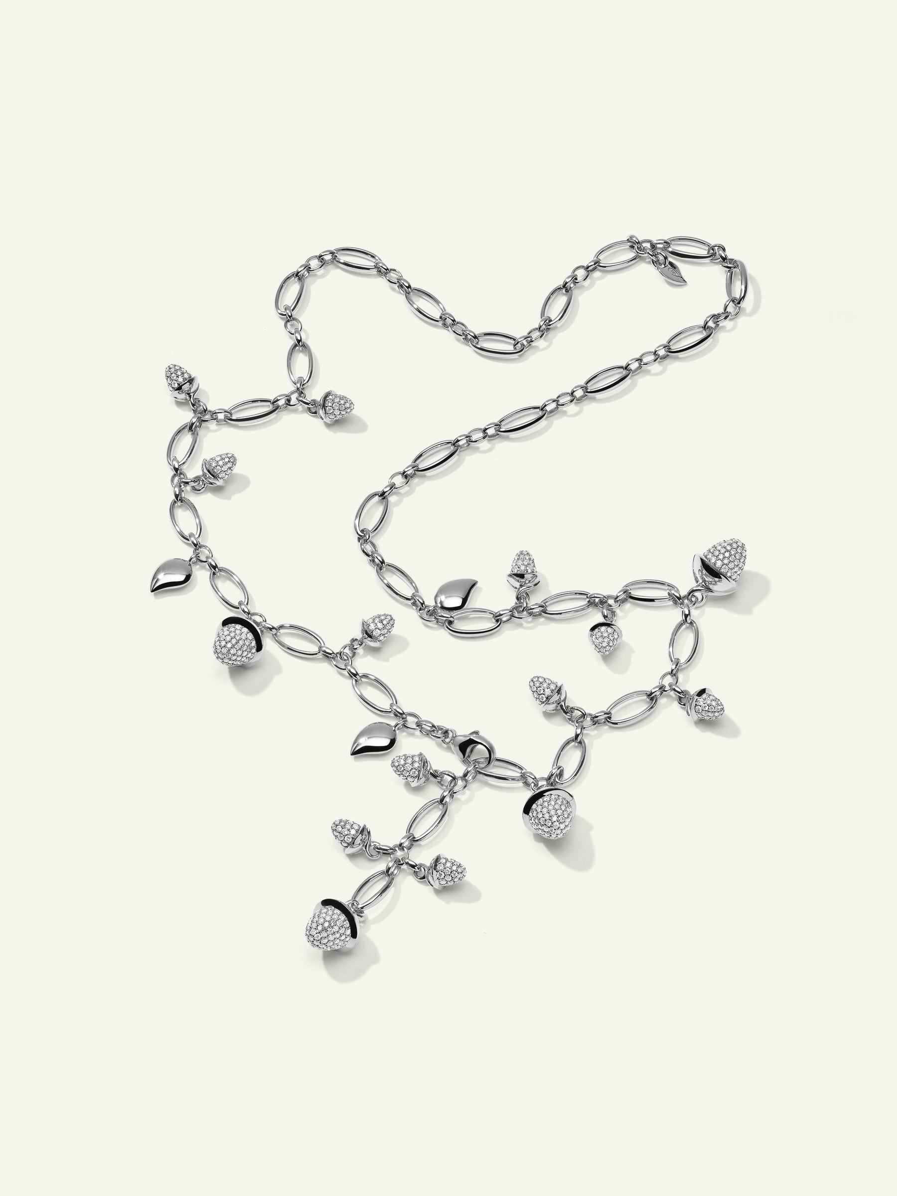 MIKADO Necklace, 56 cm with Diamond Pavé