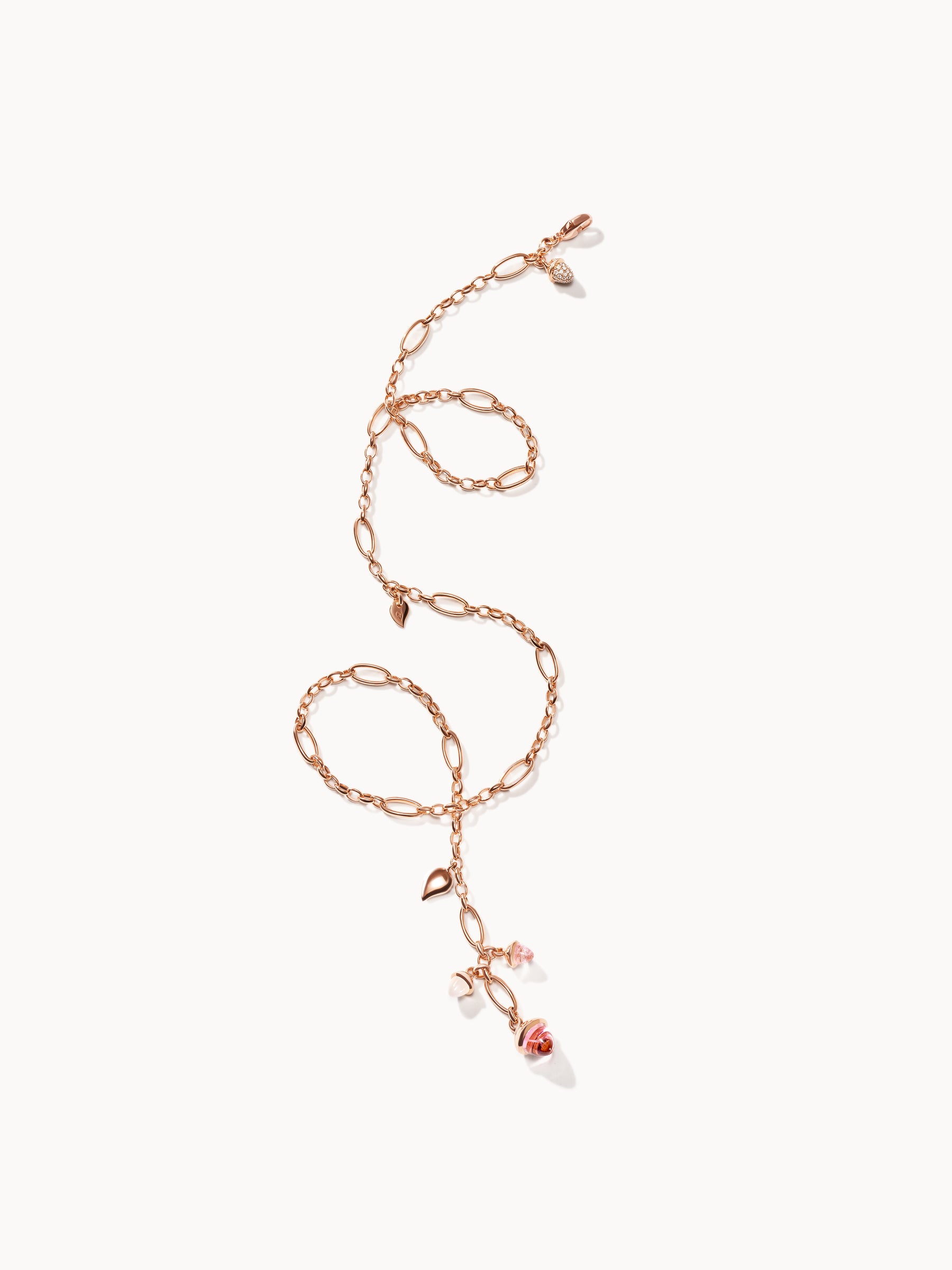 MIKADO Halskette, 51 cm in 'Blush' with Diamond Pavé