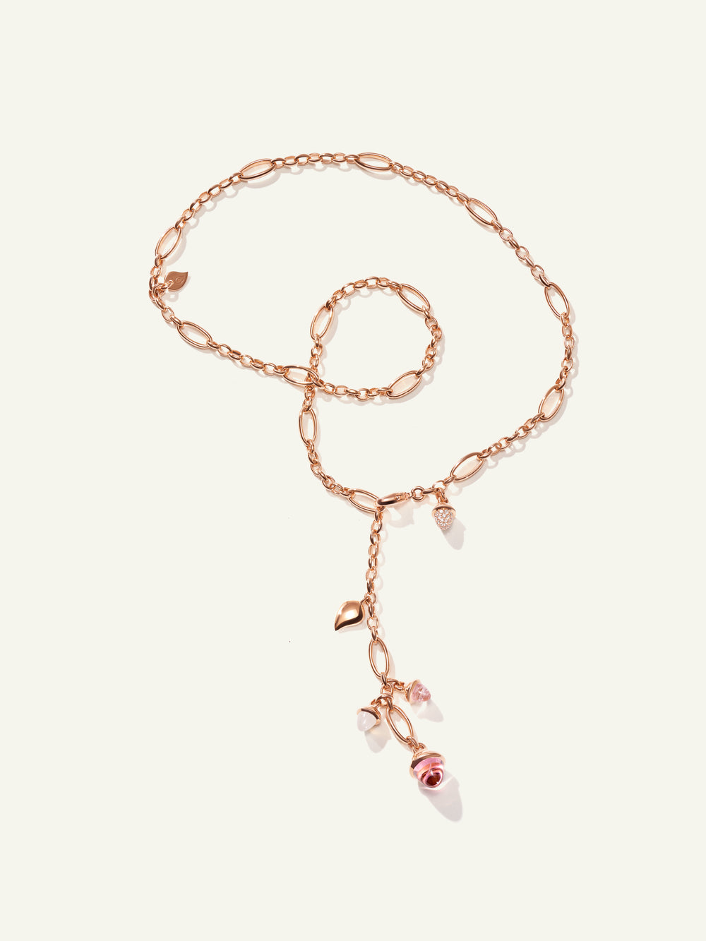 Necklace MIKADO Delicate 51 cm 'Blush' with Diamond Pavé 'Blush' mit Diamant Pavé
