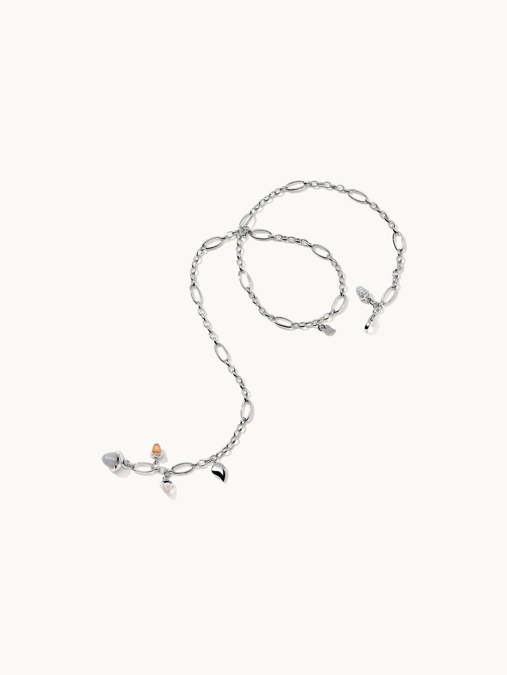 Necklace MIKADO Delicate 51 cm 'Cashmere' with Diamond Pavé Cashmere mit Diamant Pavé