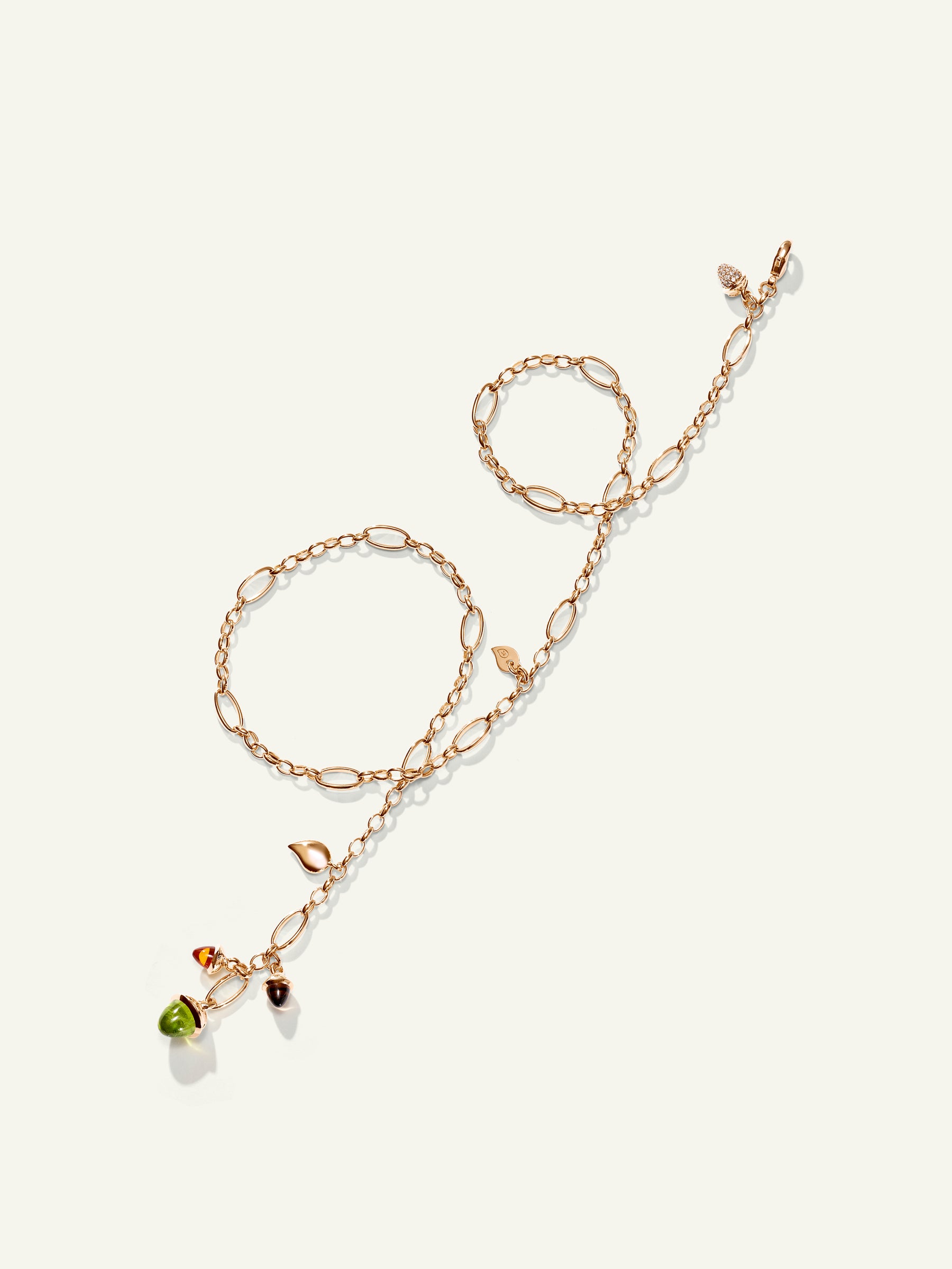Necklace MIKADO Delicate 51 cm 'Indian Summer' with Champagne Diamond Pavé 'Indian Summer' mit Diamant Pavé