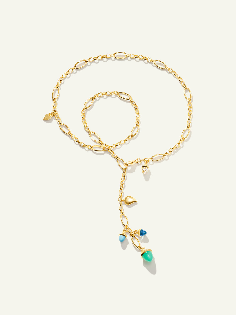 Necklace MIKADO Delicate 51 cm 'Lagoon' with Diamond Pavé 'Lagoon' mit Diamant Pavé