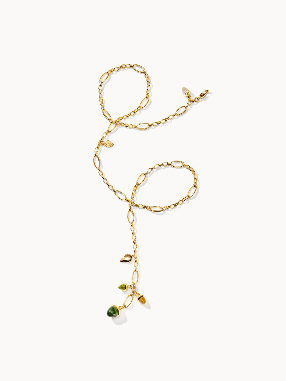 Necklace MIKADO Delicate 51 cm 'Rainforest' with Diamond Pavé 'Rainforest' mit Diamant Pavé