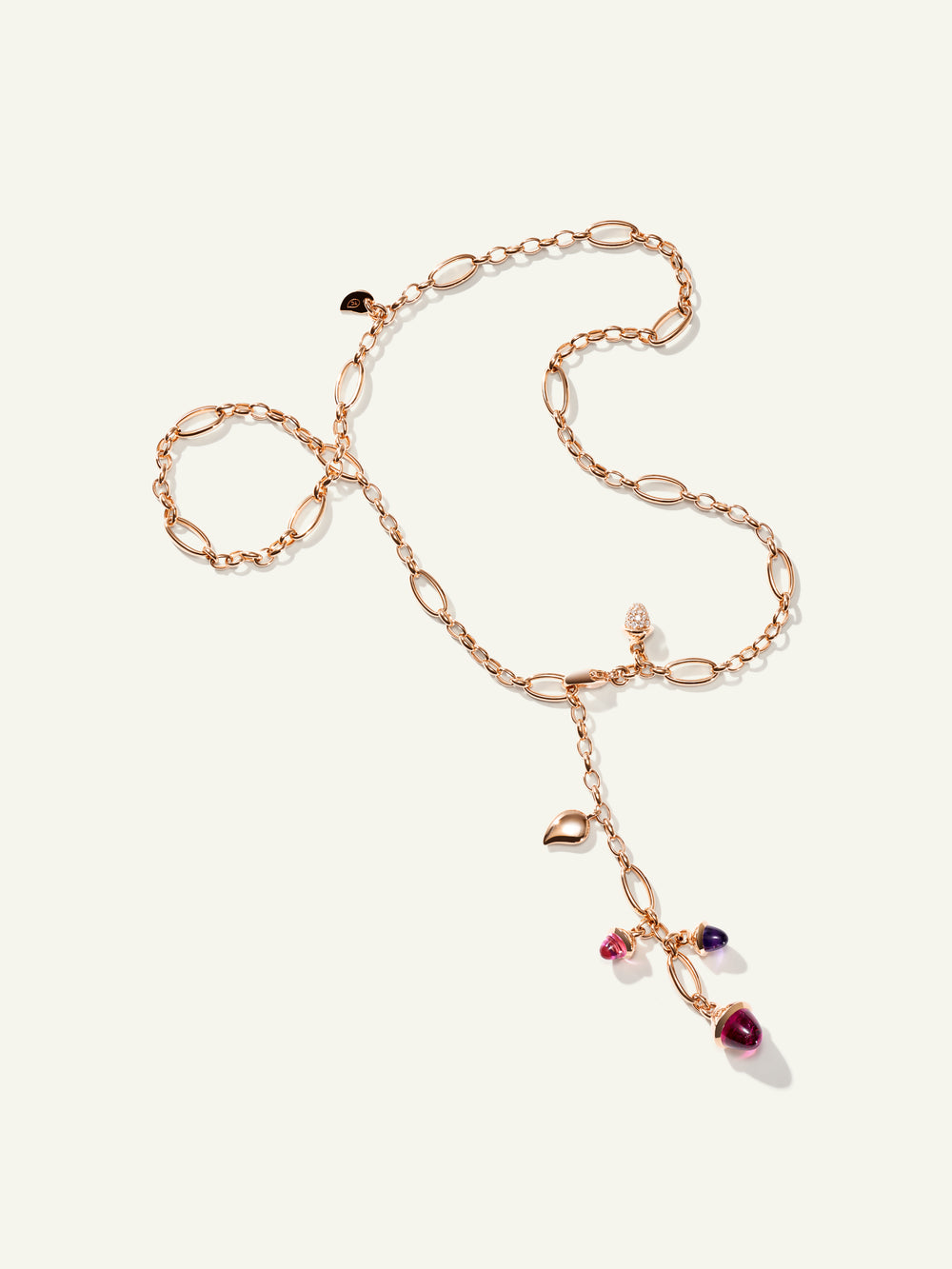 Necklace MIKADO Delicate 51 cm 'Wildberry' with Diamond Pavé 'Wildberry' mit Diamant Pavé