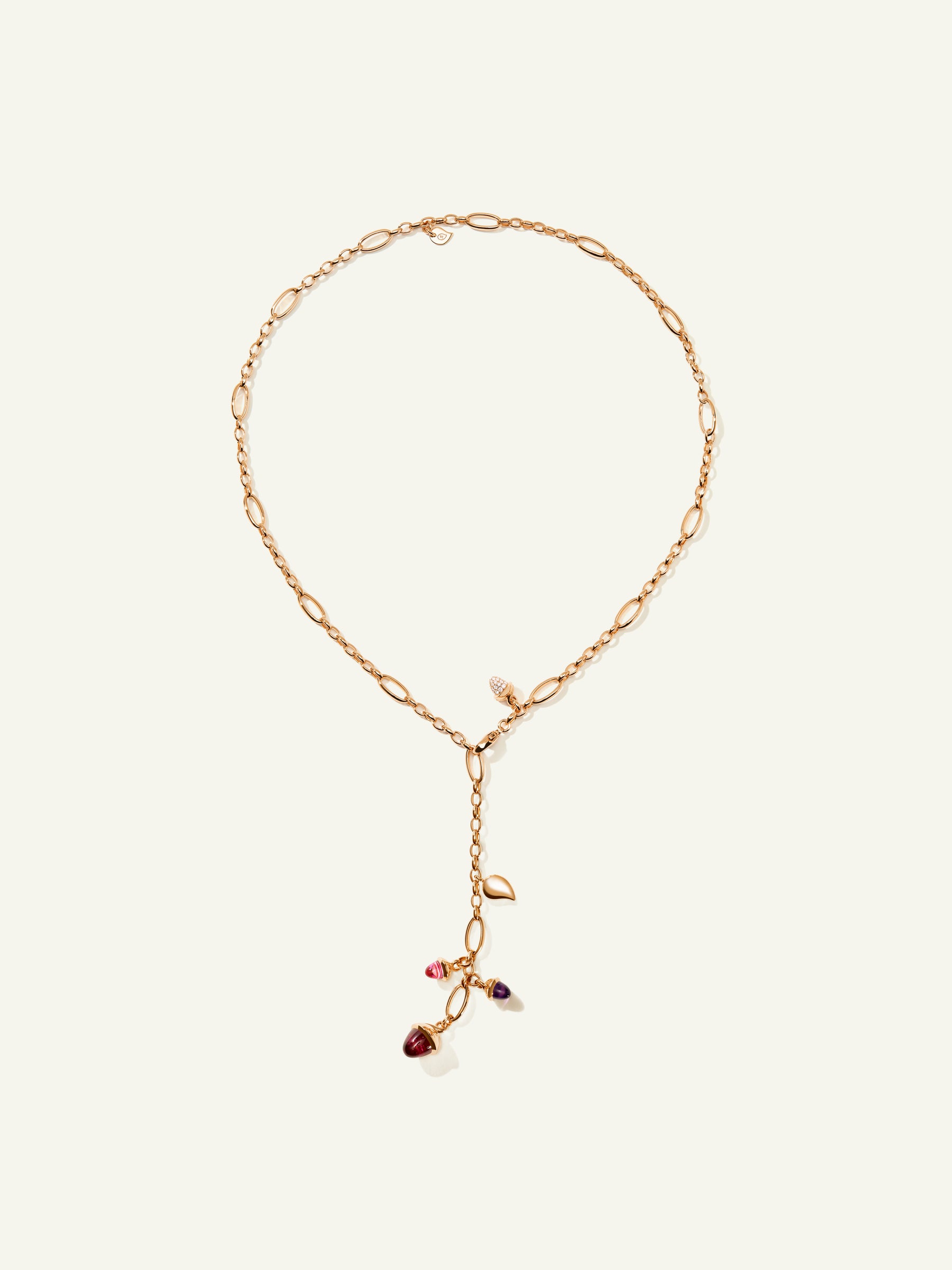 MIKADO Halskette, 51 cm in 'Wildberry' mit Diamond Pavé