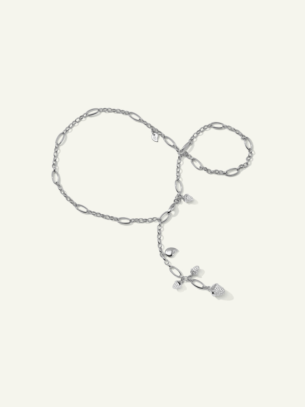 Necklace MIKADO Delicate 51 cm Diamond Pavé mit Diamant Pavé