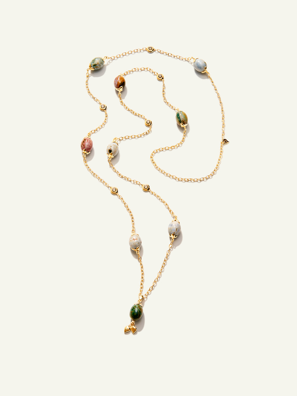 OCEAN JASPER Halskette Champagner Diamanten