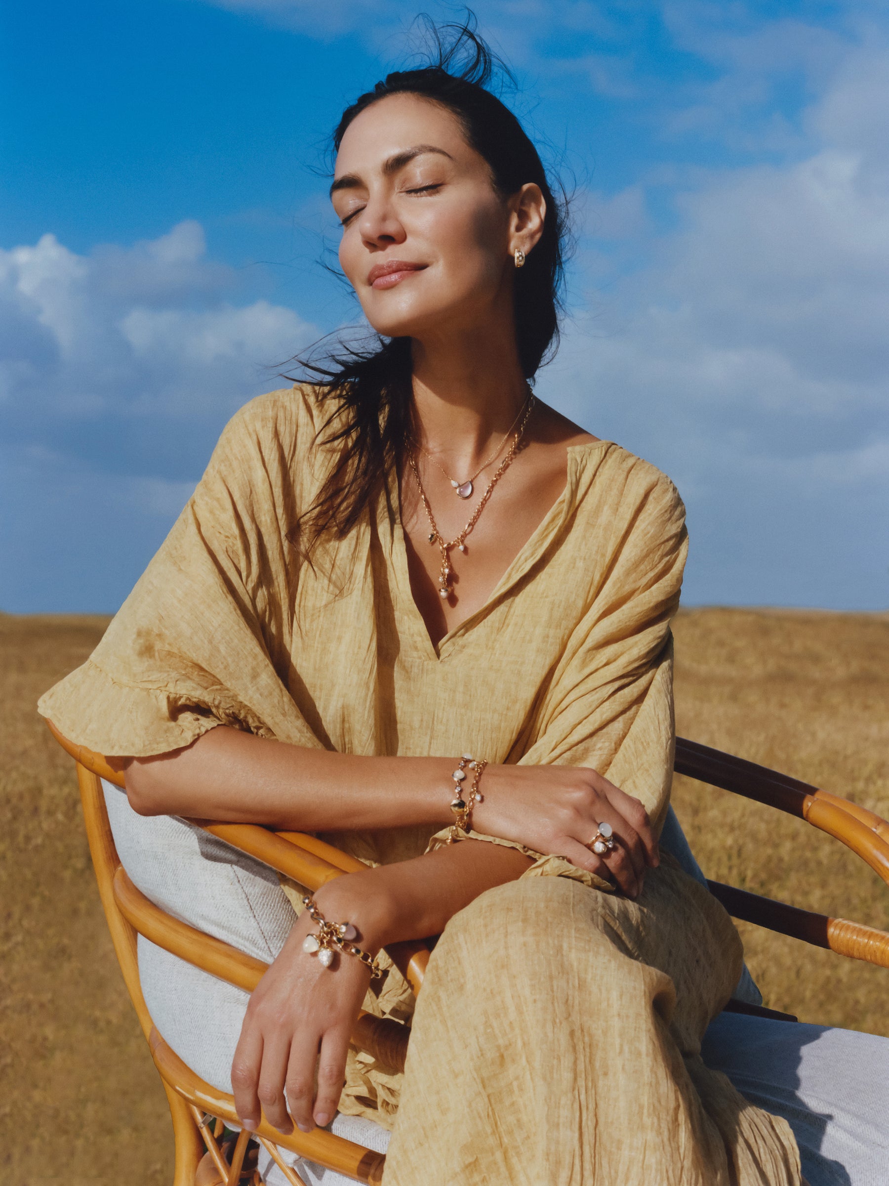 Necklace SIGNATURE 2 Drops Peridot / Diamond Pavé