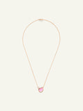 N-Sig-2Dr-TuRo-prg | Necklace SIGNATURE 2 Drops Tourmaline rose / Diamond Pavé