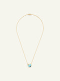 N-Sig-2Dr-Tur-p-yg | Necklace SIGNATURE 2 Drops Turquoise / Diamond Pavé