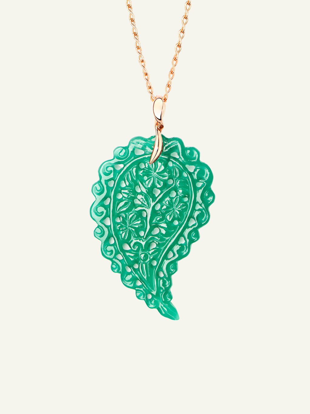 INDIA Large Anhänger mit Grünem Onyx