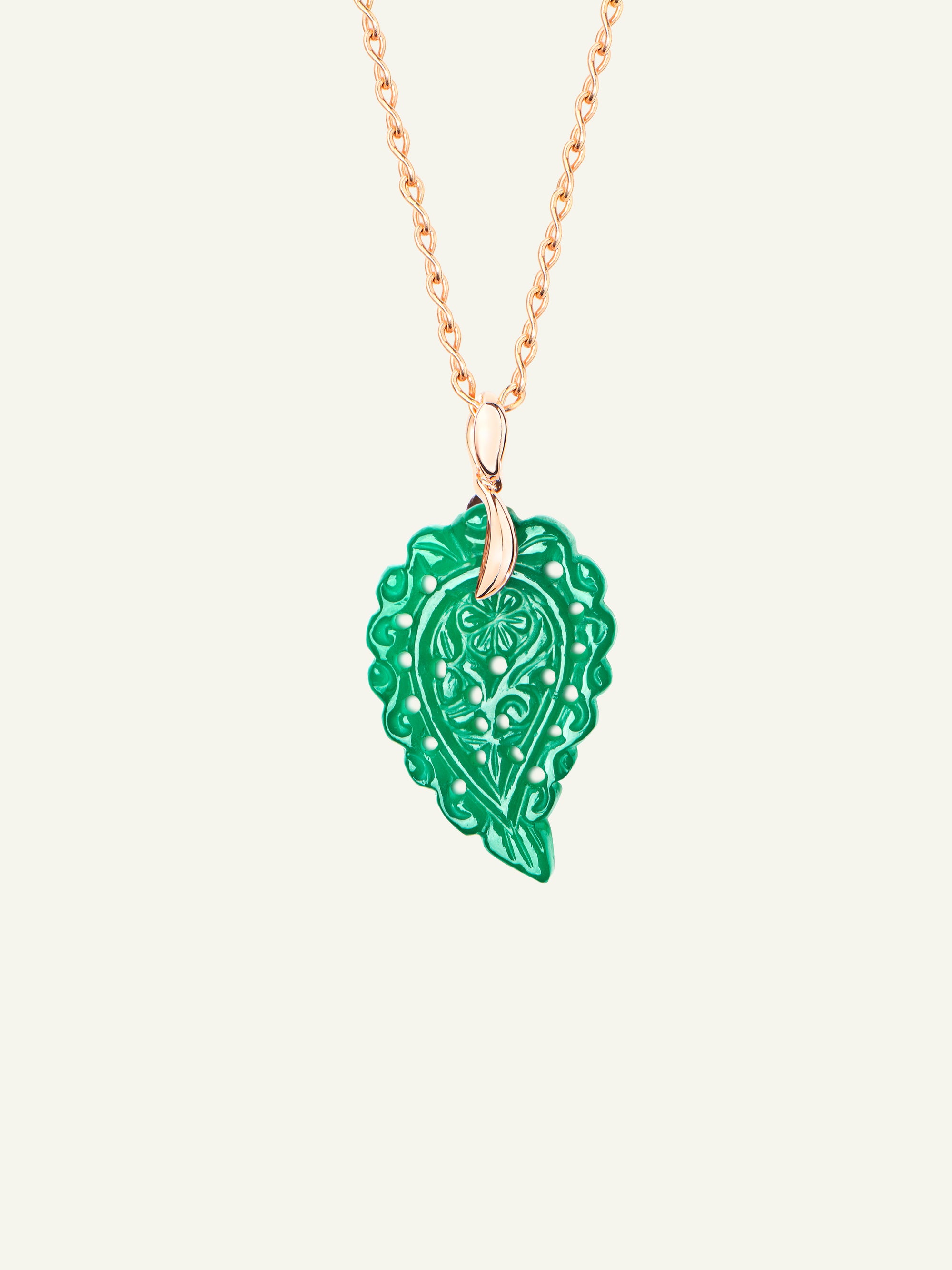 INDIA Small Pendant with Green Onyx