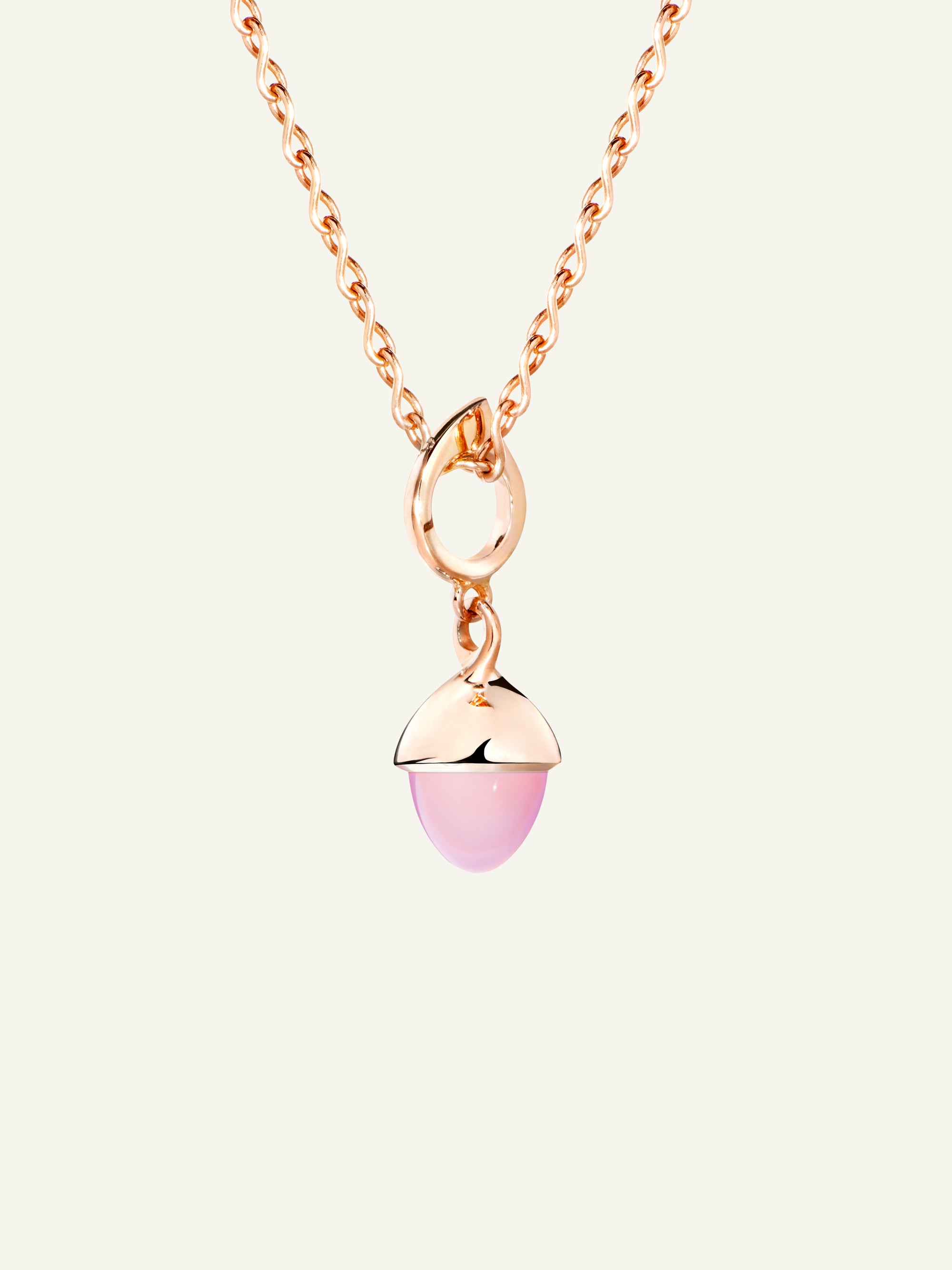 P-MFL-ChPi-rg | MIKADO Flamenco Pendant with Pink Chalcedony