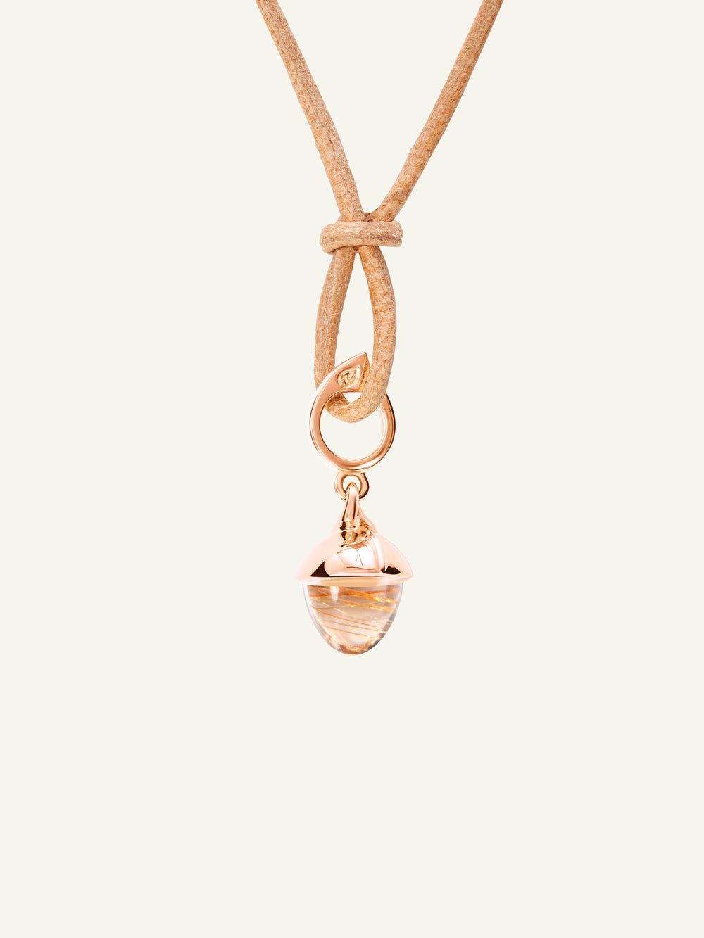 MIKADO Flamenco Pendant with Red Rutilated Quartz