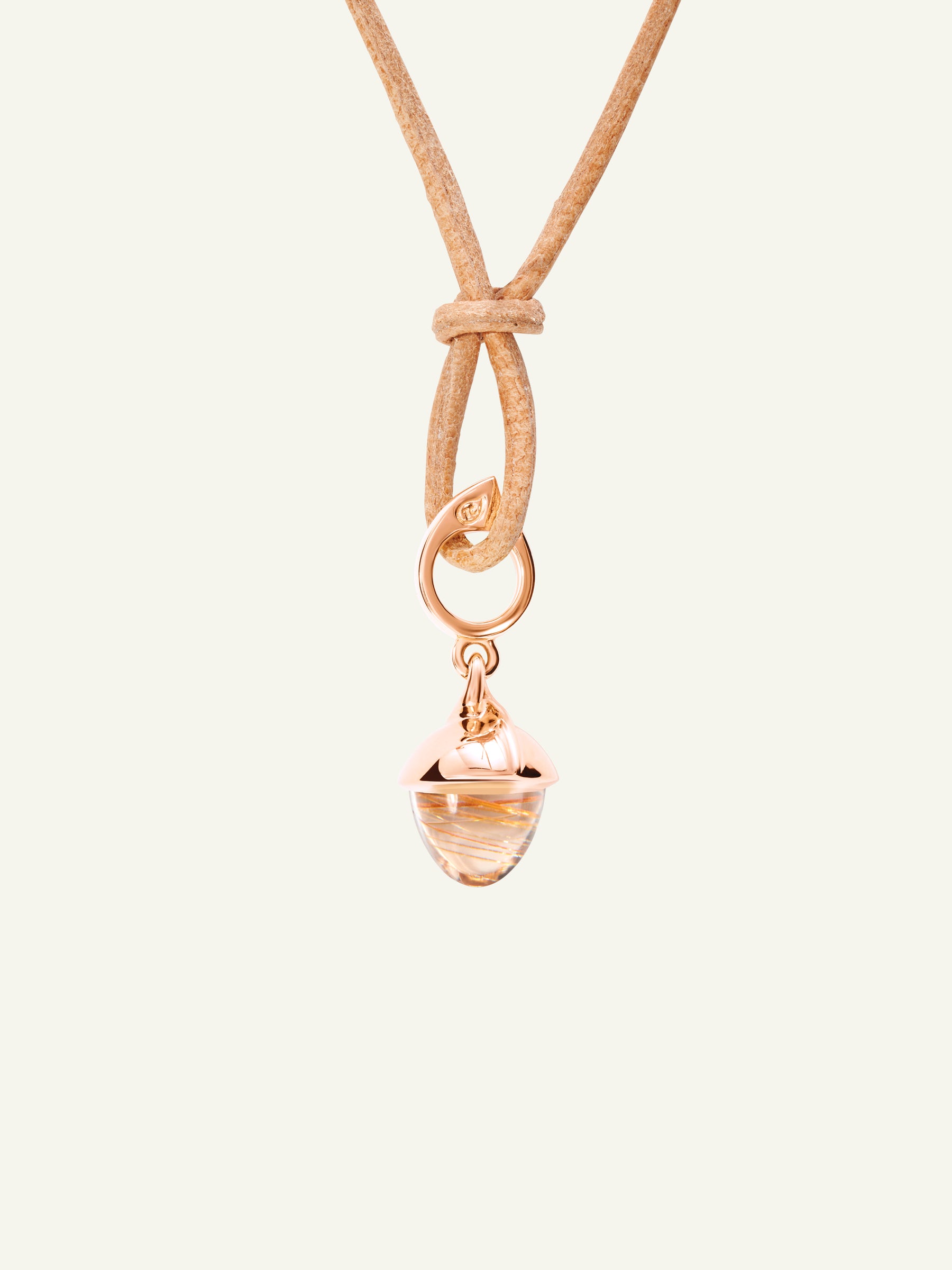 MIKADO Flamenco Pendant with Red Rutilated Quartz