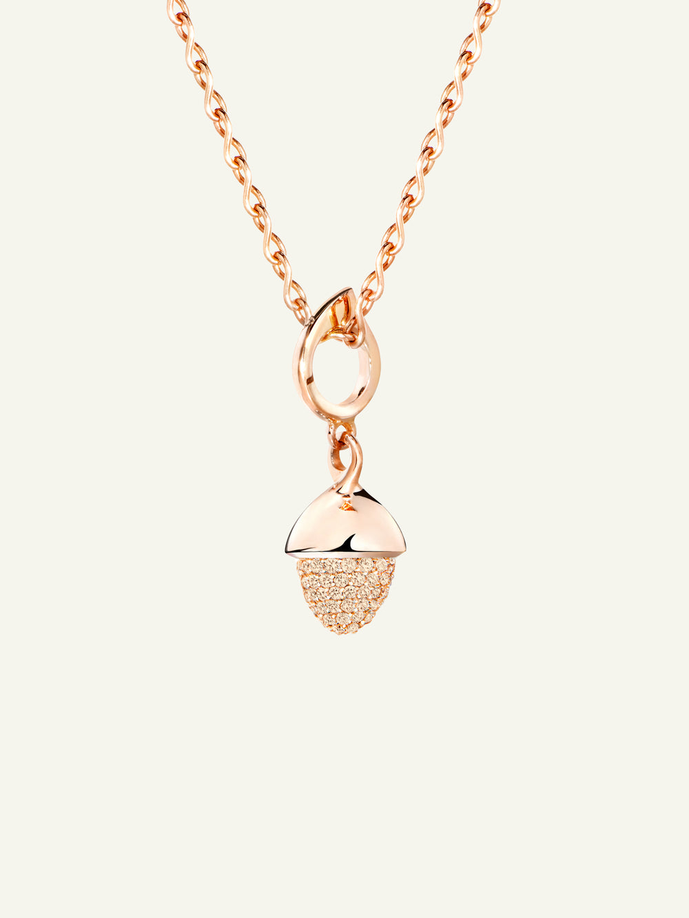 P-MFL-pD-rg | MIKADO Flamenco Pendant with Champagne Diamond Pavé