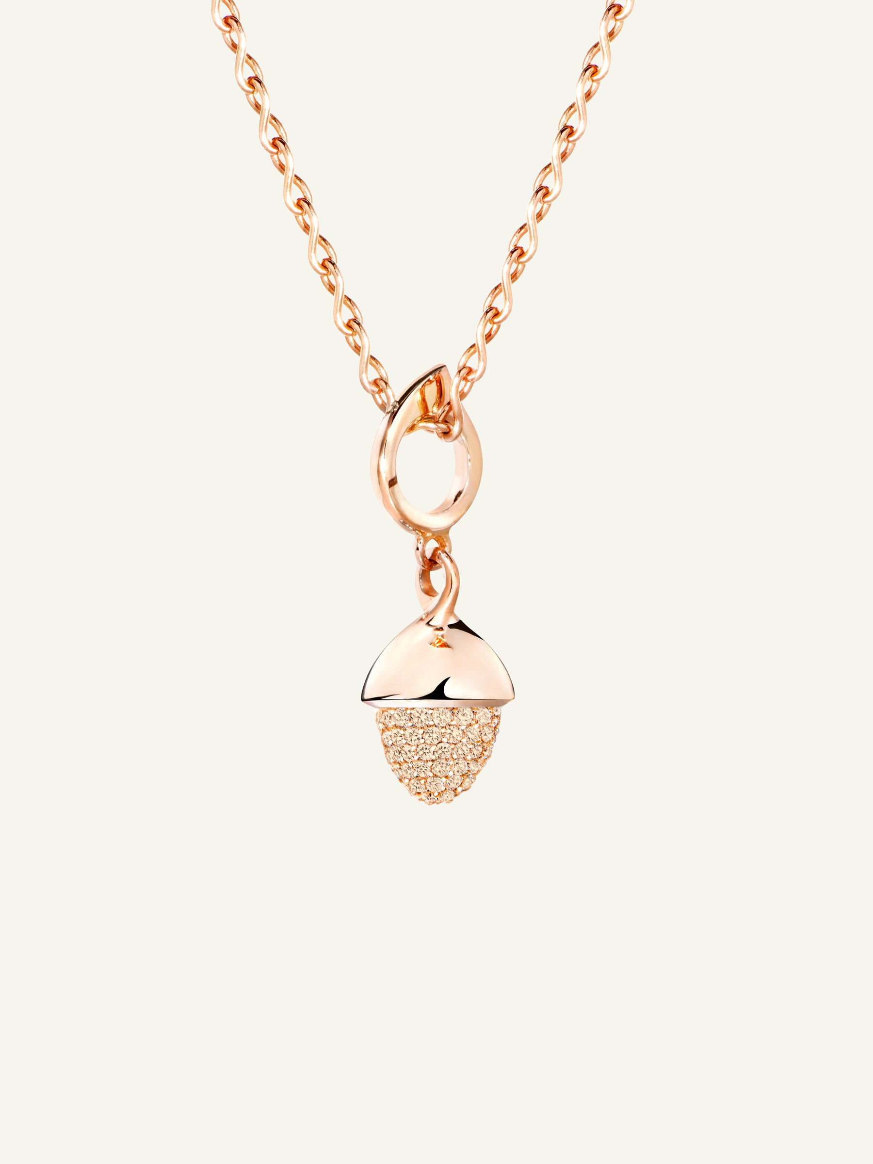 P-MFL-pD-rg | MIKADO Flamenco Pendant with Champagne Diamond Pavé