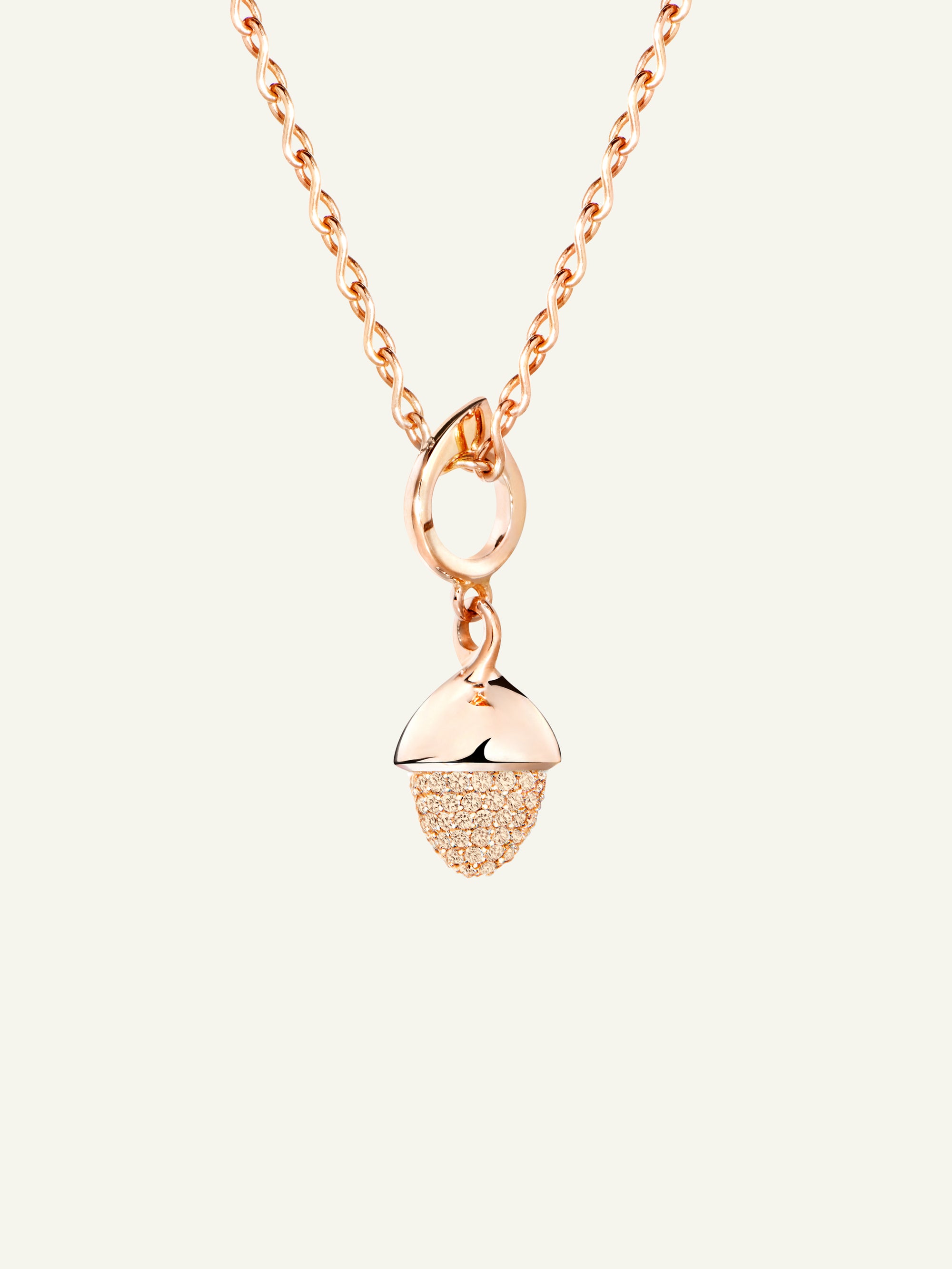 P-MFL-pD-rg | MIKADO Flamenco Pendant with Champagne Diamond Pavé
