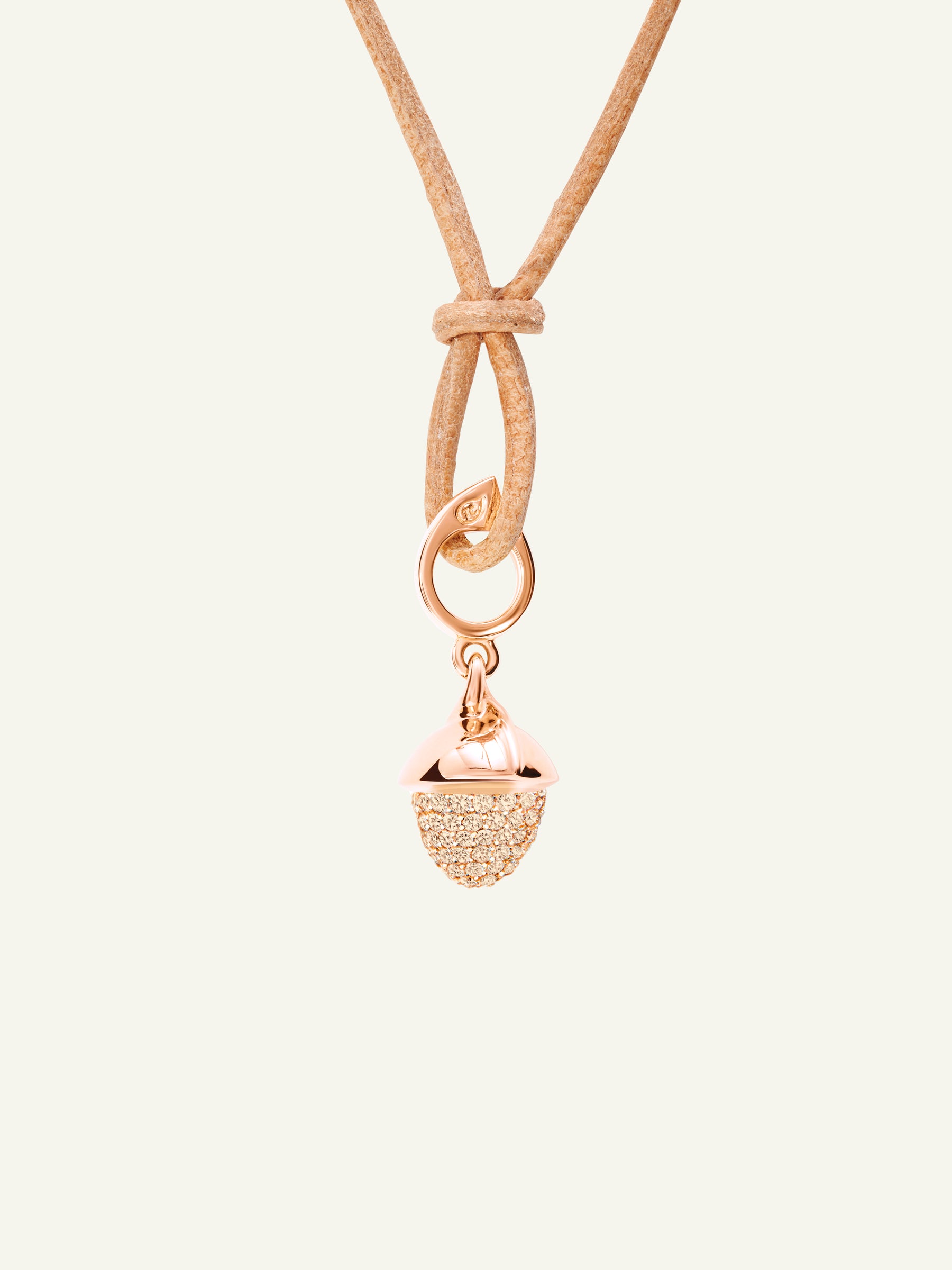 P-MFL-pD-rg | MIKADO Flamenco Pendant with Champagne Diamond Pavé