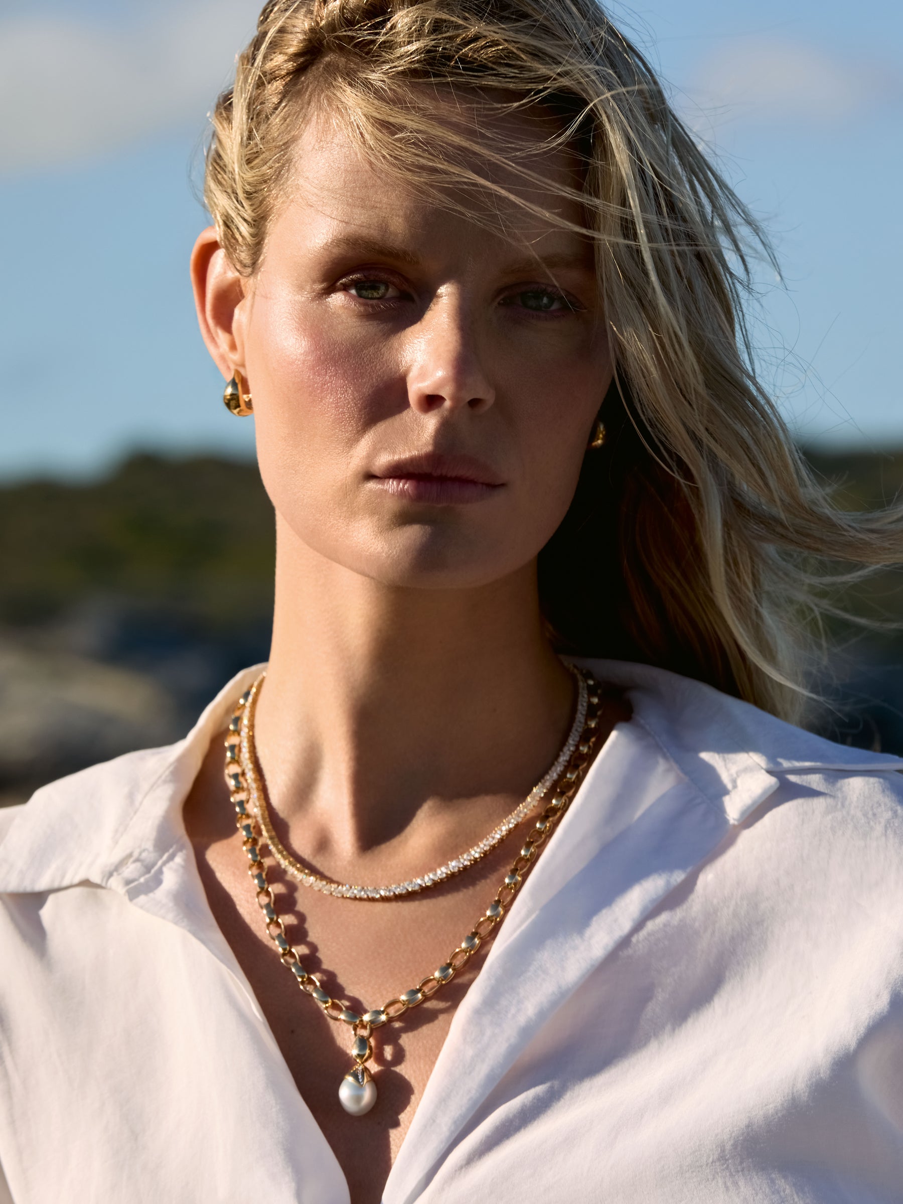 Südsee PEARL Anhänger mit Diamant Pavé