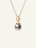 P-PRL-Tah15-p-rg | Pendant Tahitian PEARL 15 mm with Diamond Pavé