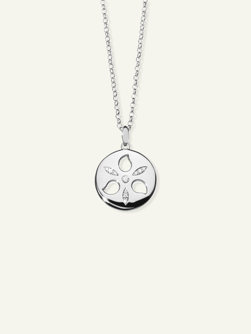 Pendant SAND DOLLAR medium 18K Weißgold