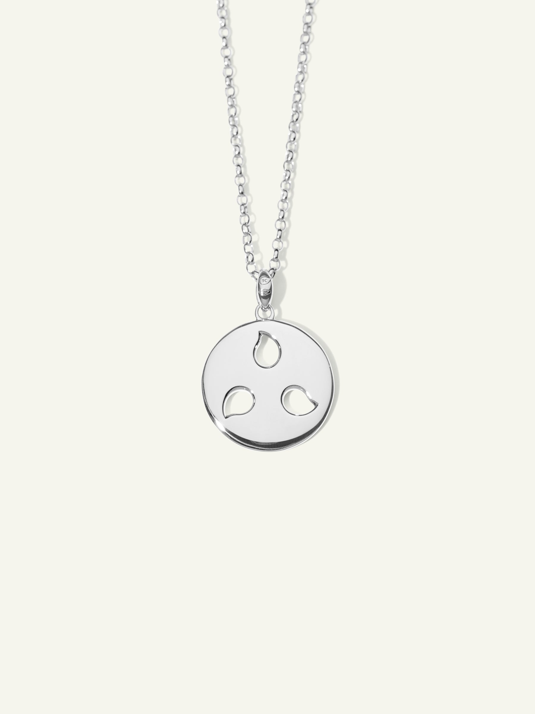 Pendant SAND DOLLAR medium 18K white gold