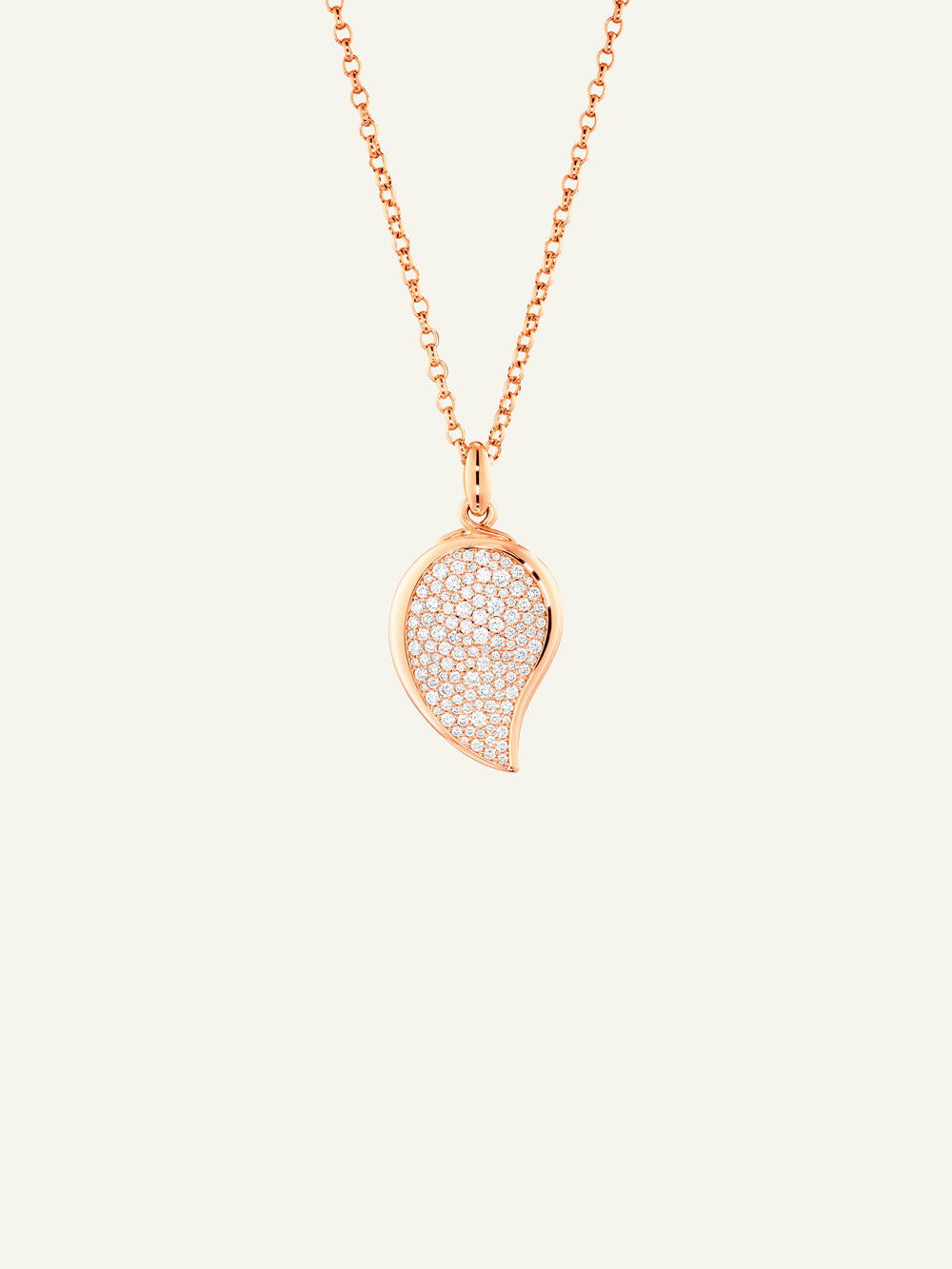 Pendant SIGNATURE Wave small Diamond Pavé 18K Roségold