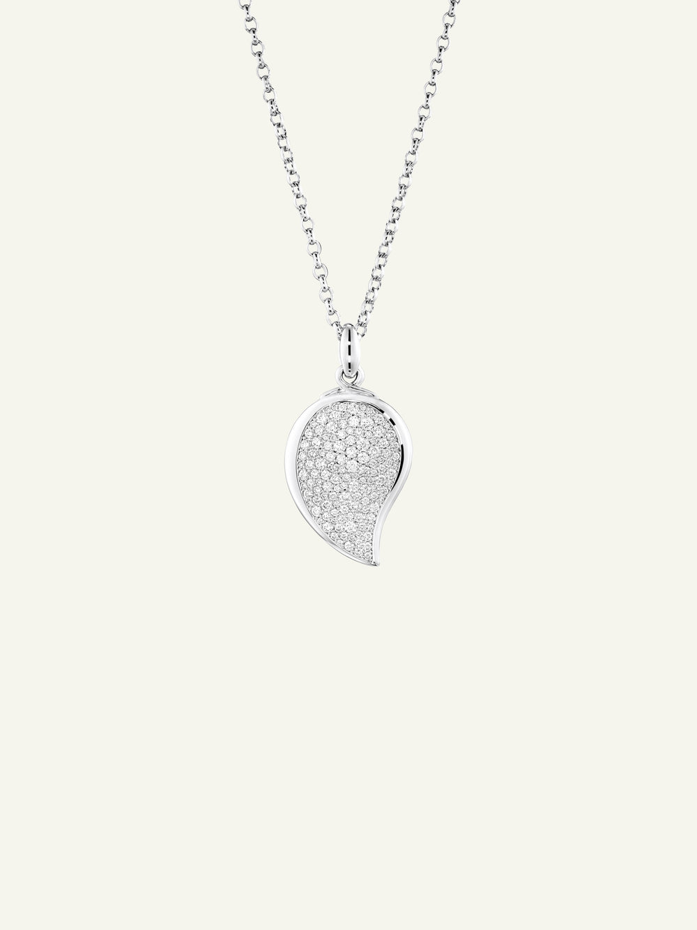 Pendant SIGNATURE Wave small Diamond Pavé 18K Weißgold