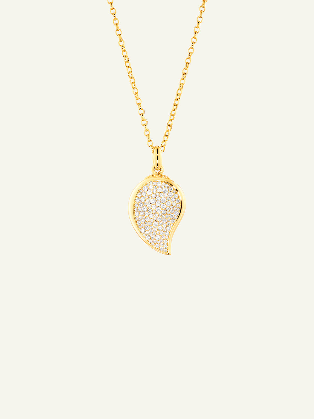 Pendant SIGNATURE Wave small Diamond Pavé 18K Gelbgold